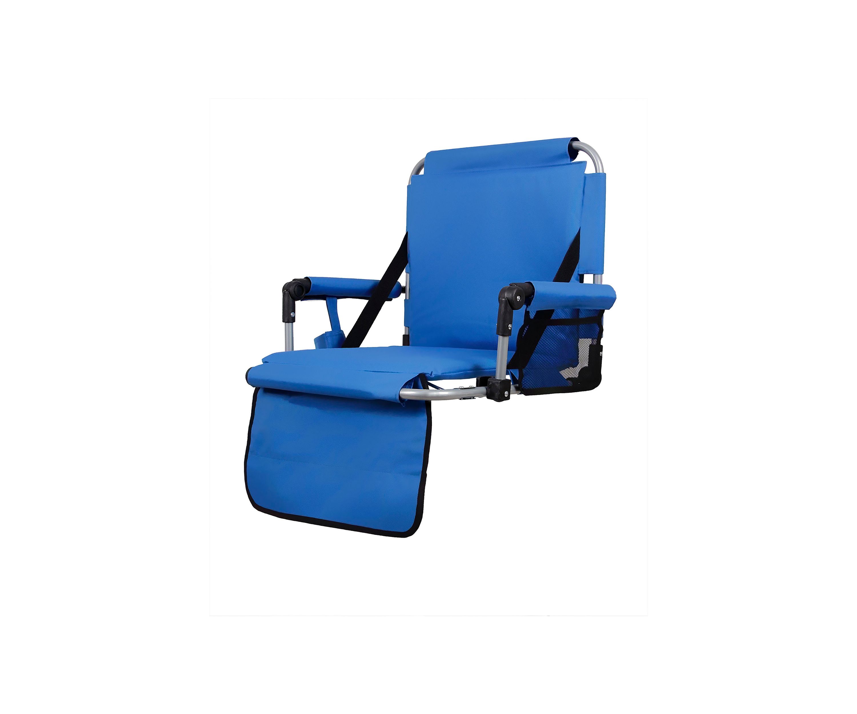 Padded Stadium Bleacher Chair with Armrest and Back