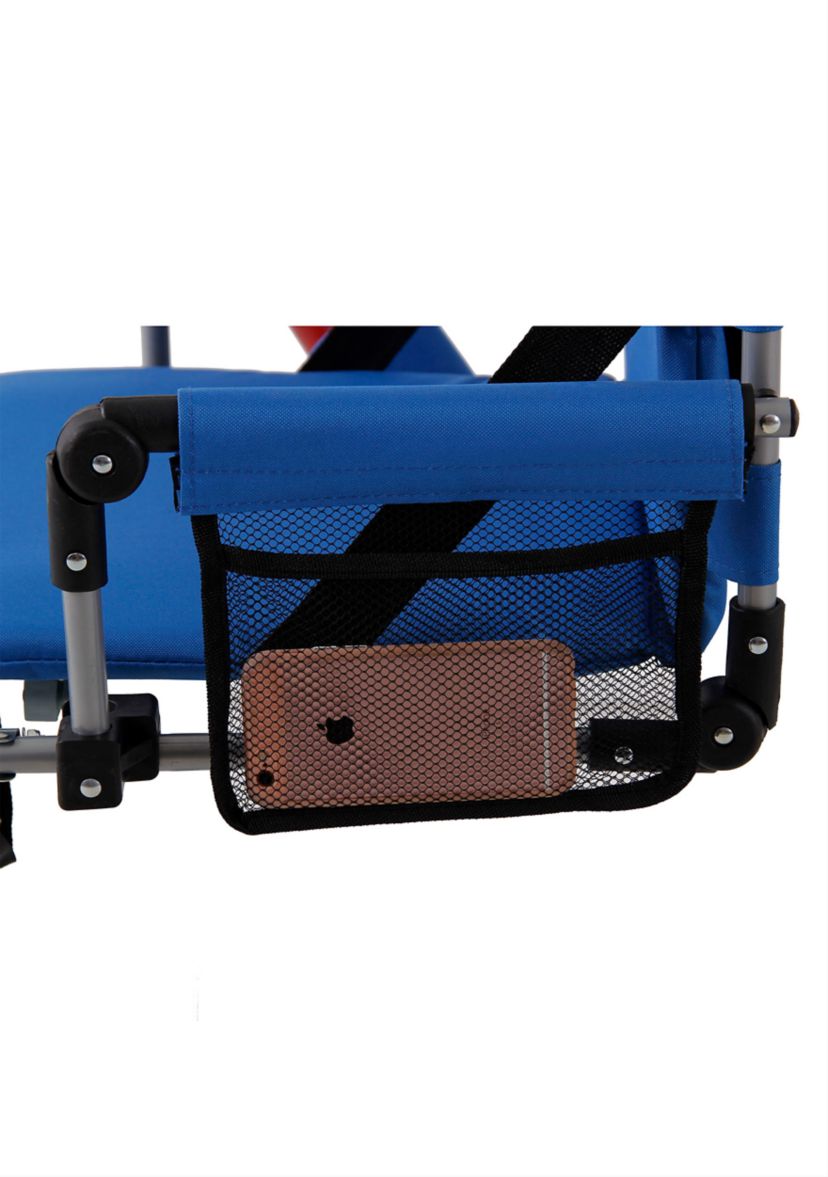 Padded Stadium Bleacher Chair with Armrest and Back