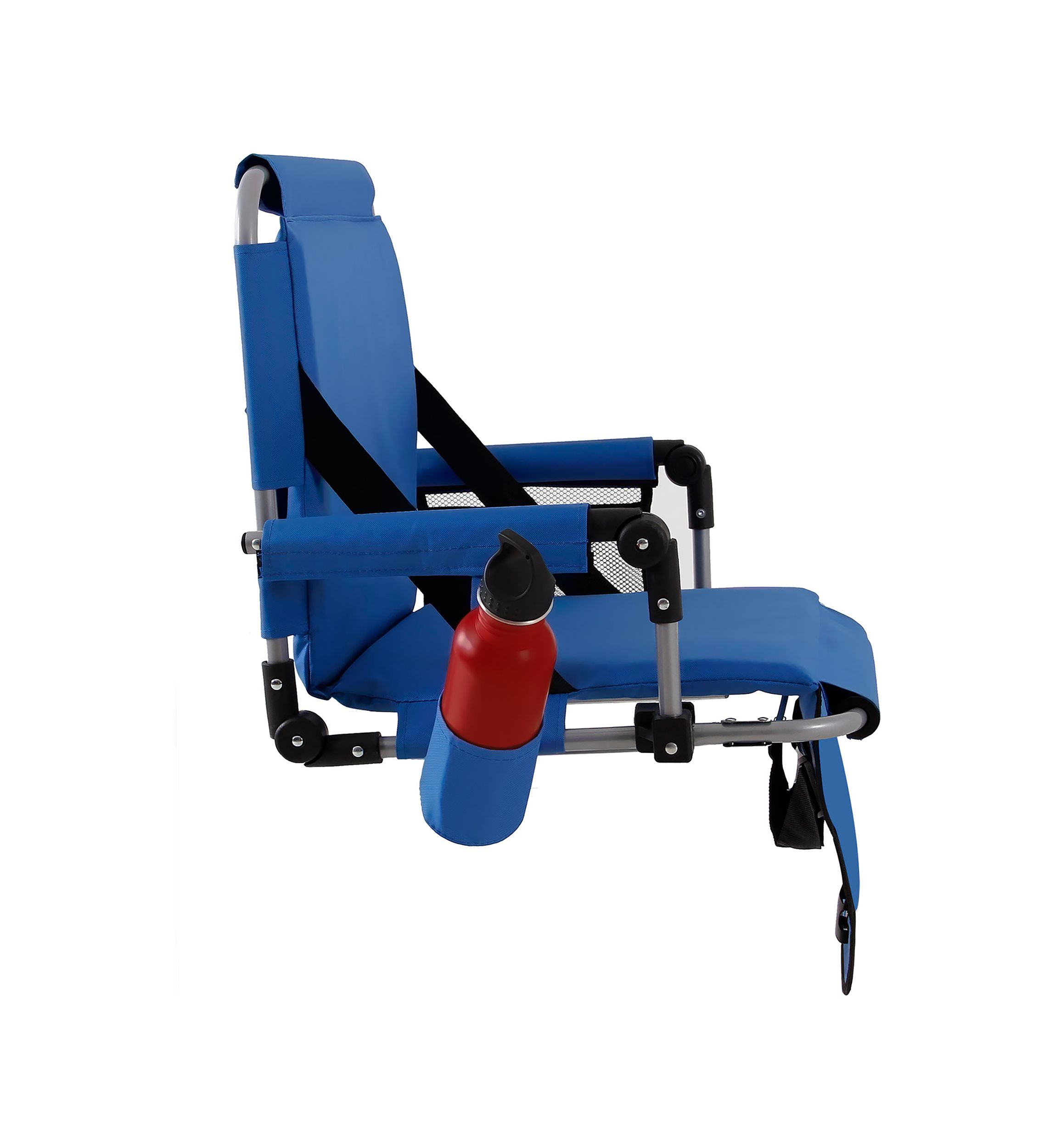Padded Stadium Bleacher Chair with Armrest and Back