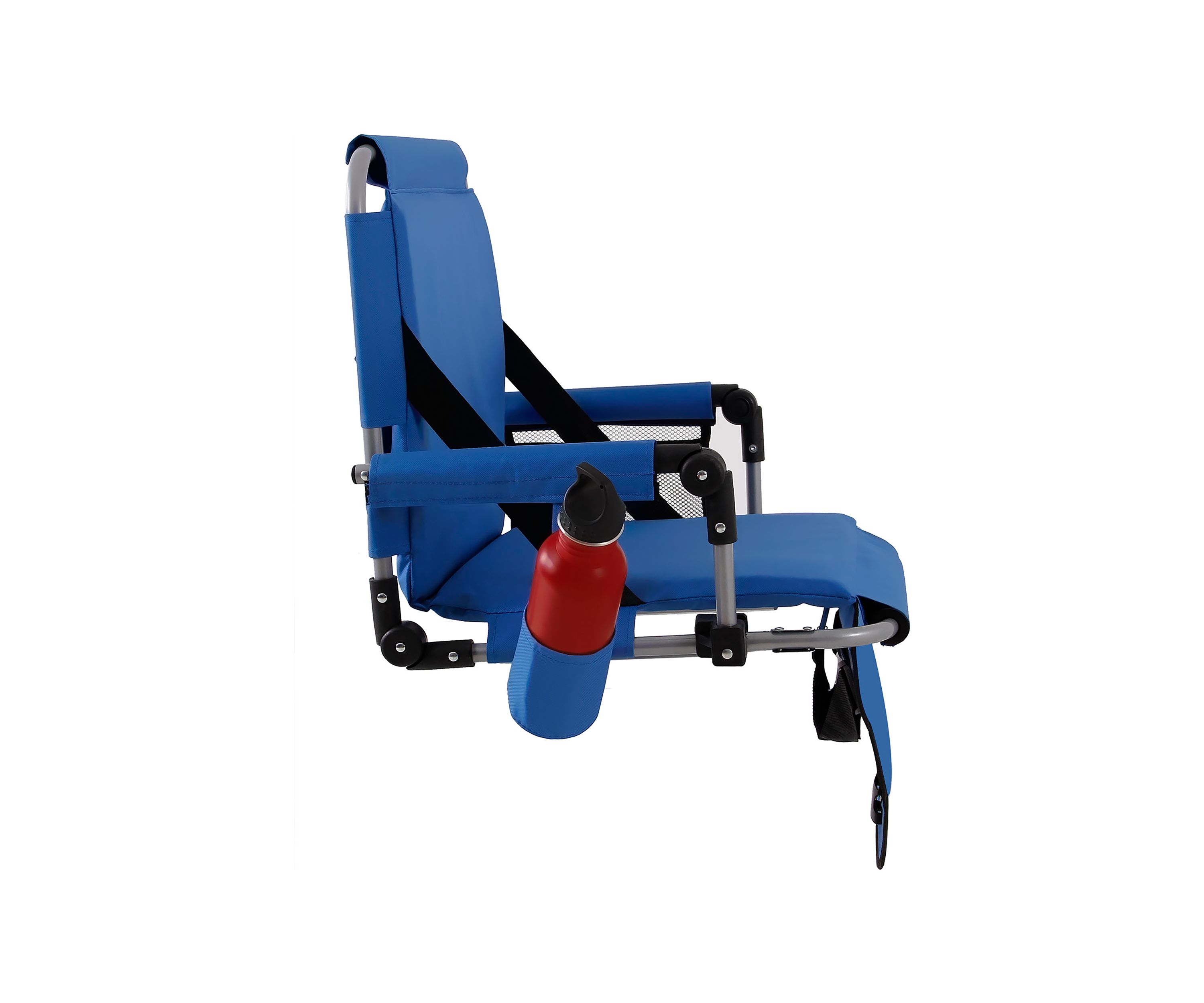 Padded Stadium Bleacher Chair with Armrest and Back