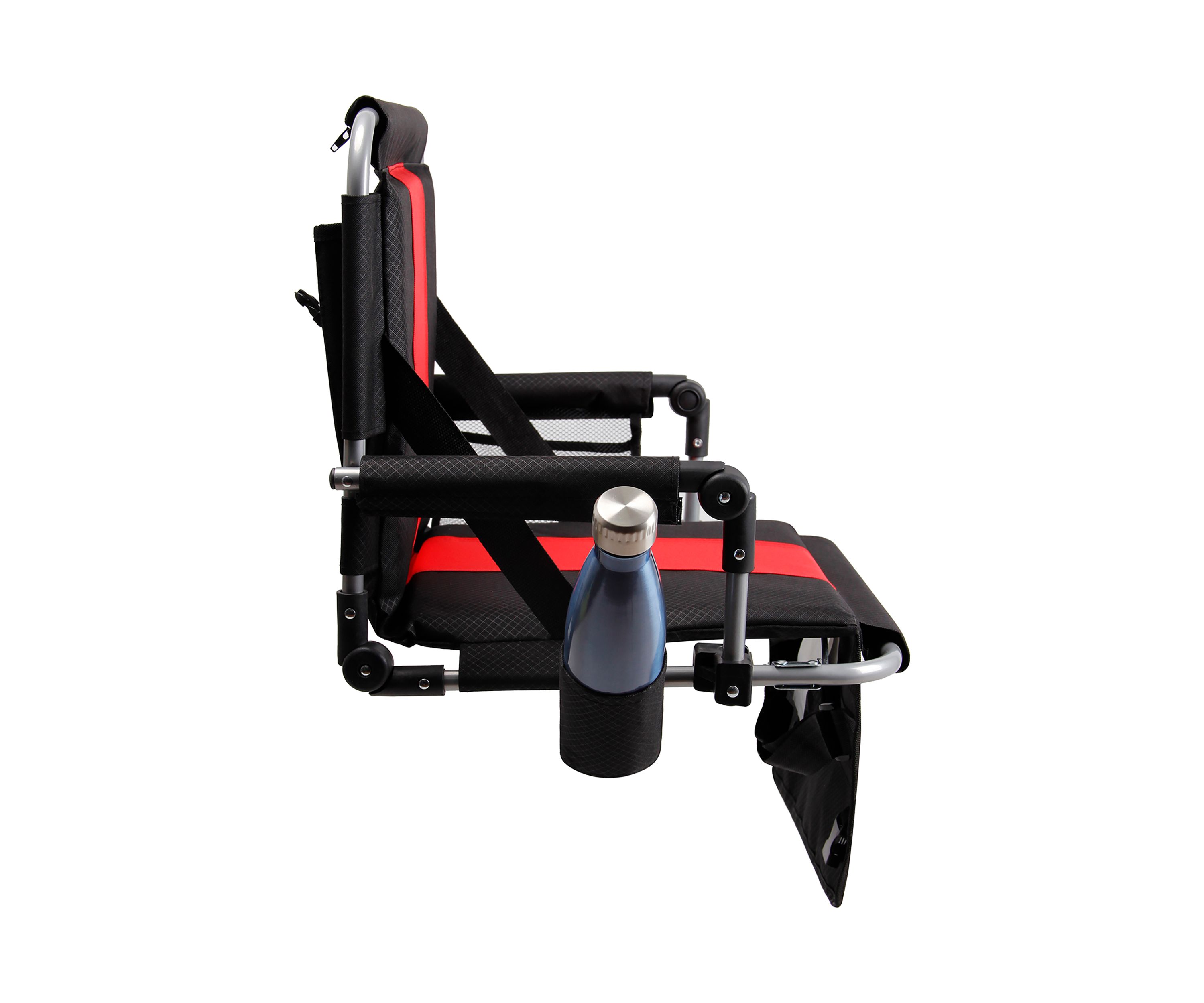 Padded Stadium Bleacher Chair with Armrest and Back