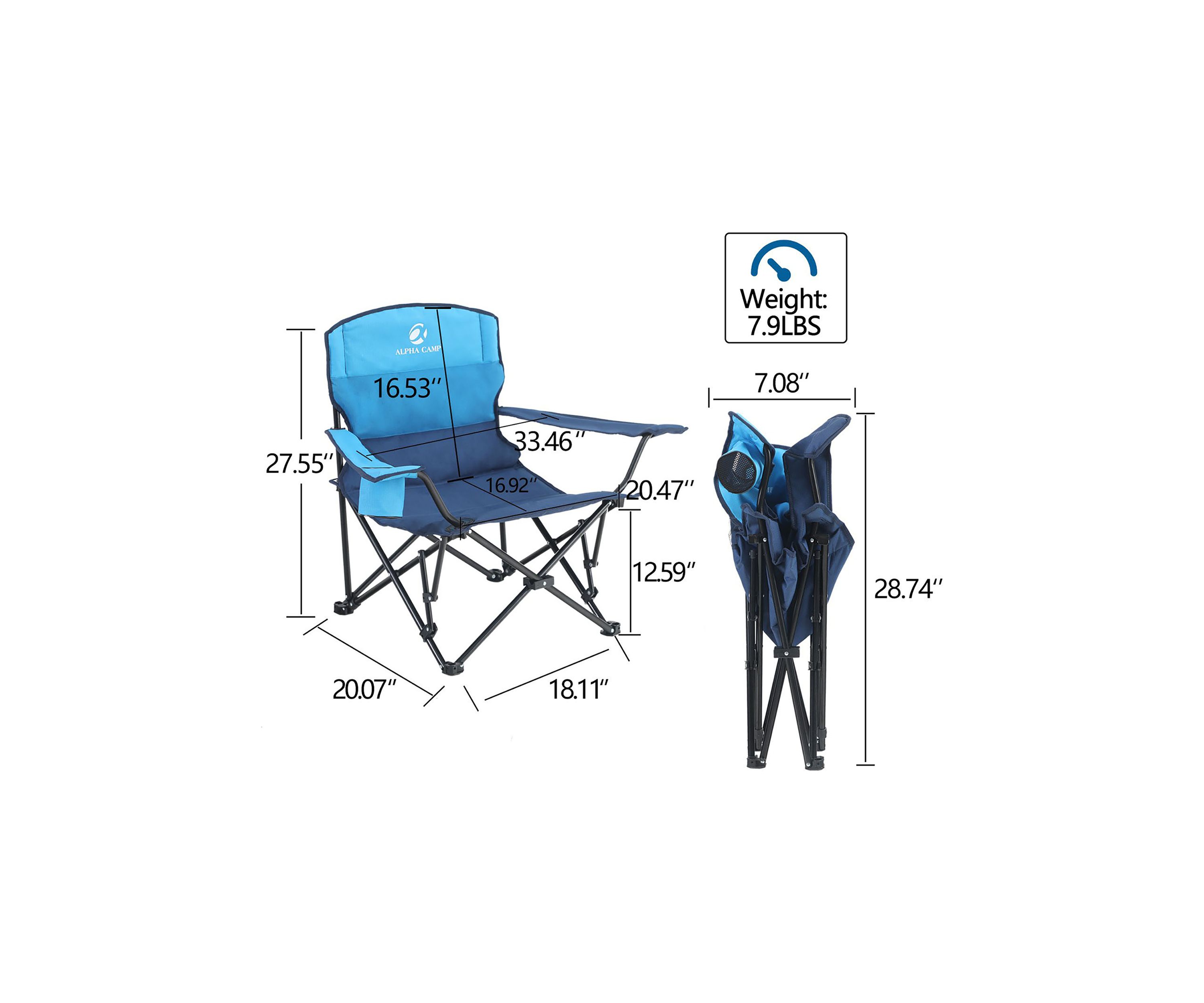 Folding Heavy Duty Oversized Camping Chair