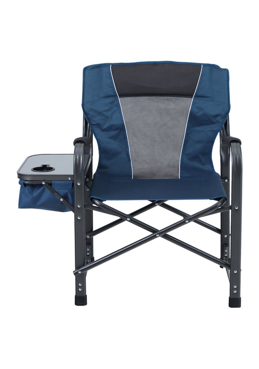 Folding Oversize Director’s Chair With Storage Box and Cup Holder