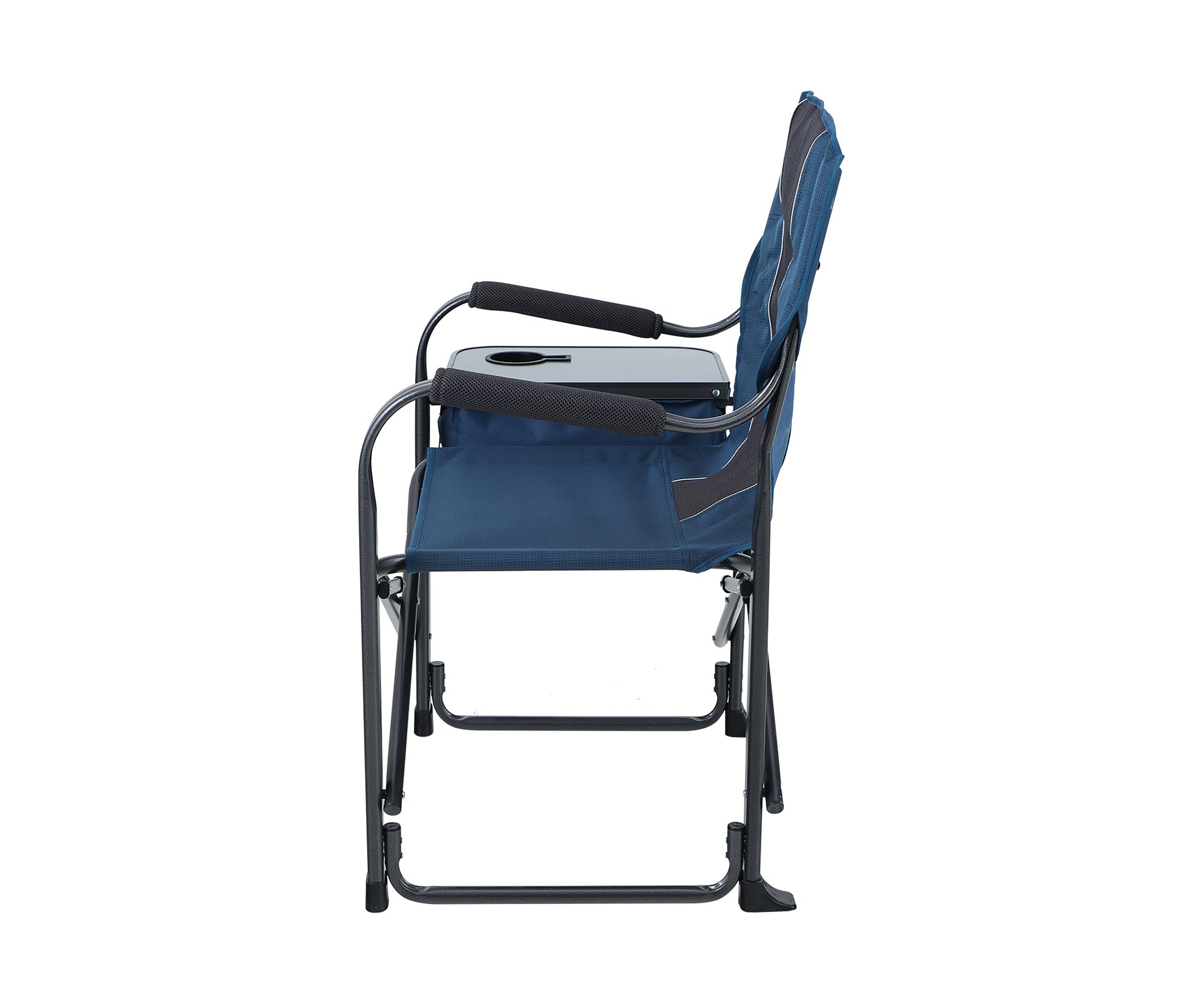 Folding Oversize Director’s Chair With Storage Box and Cup Holder