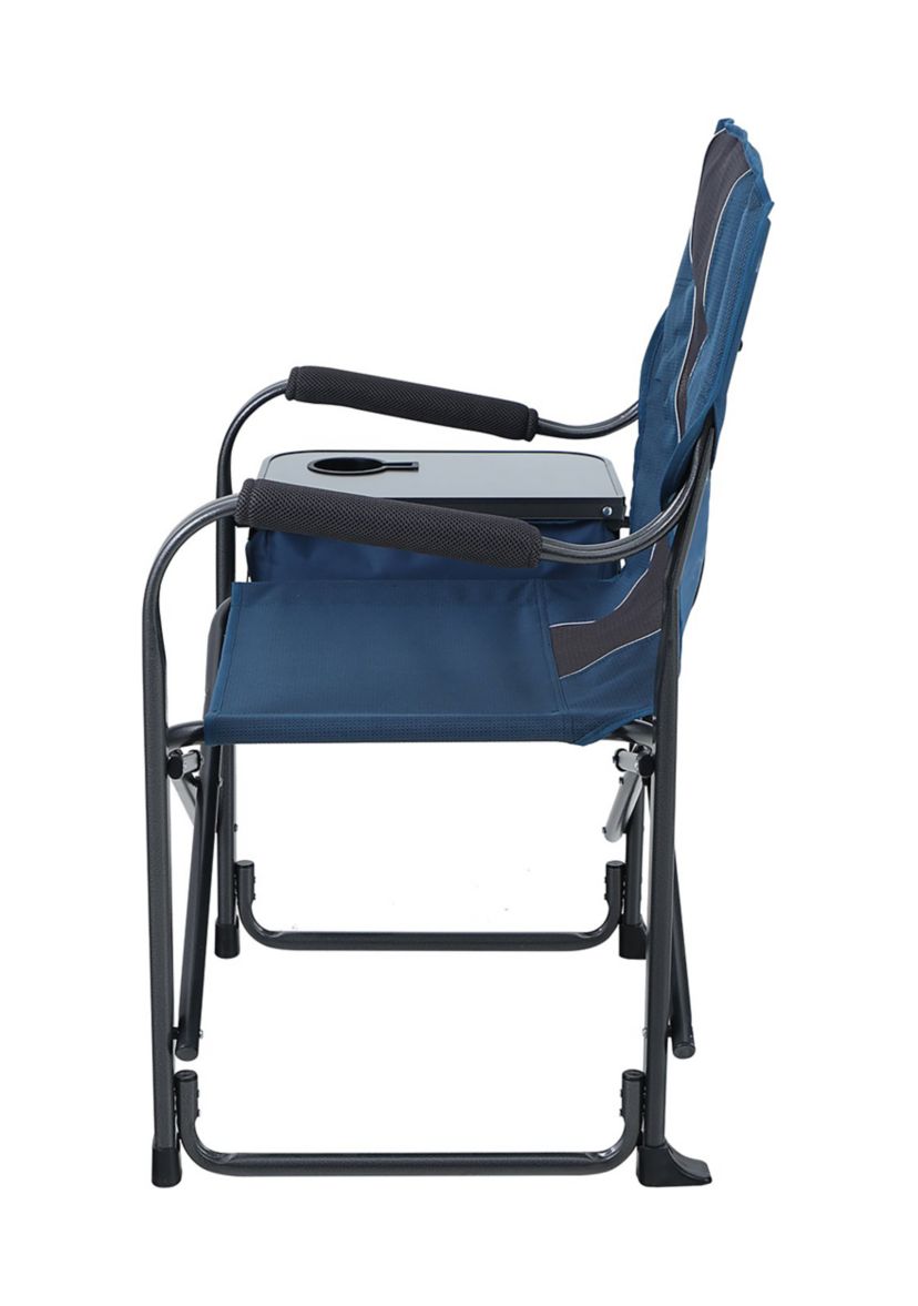 Folding Oversize Director’s Chair With Storage Box and Cup Holder