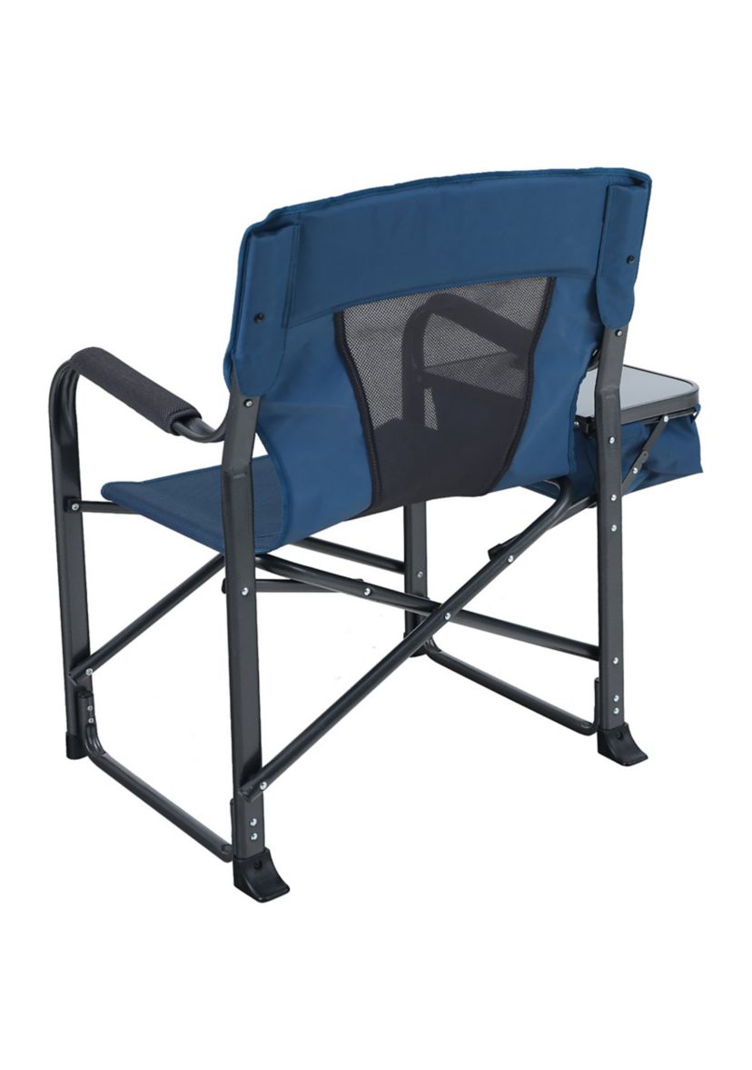 Folding Oversize Director’s Chair With Storage Box and Cup Holder
