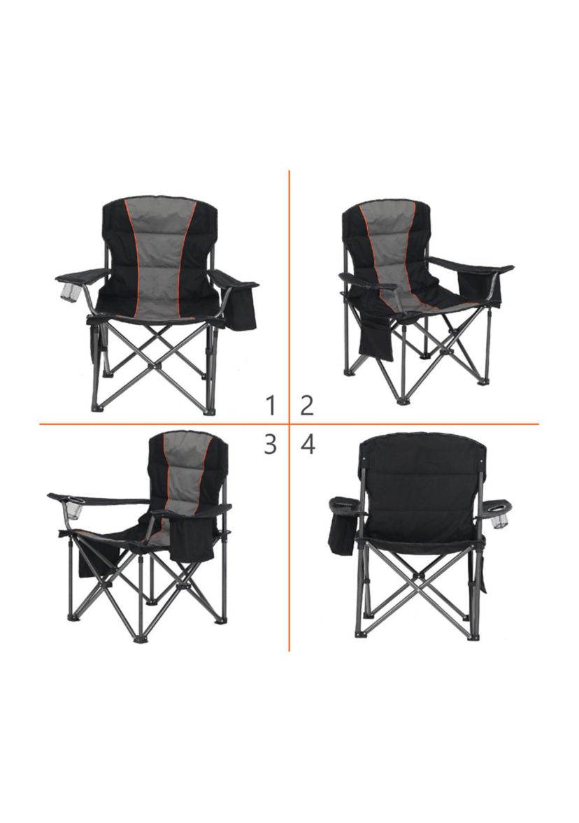 Folding Oversize Camping Chair With Cooler Bag
