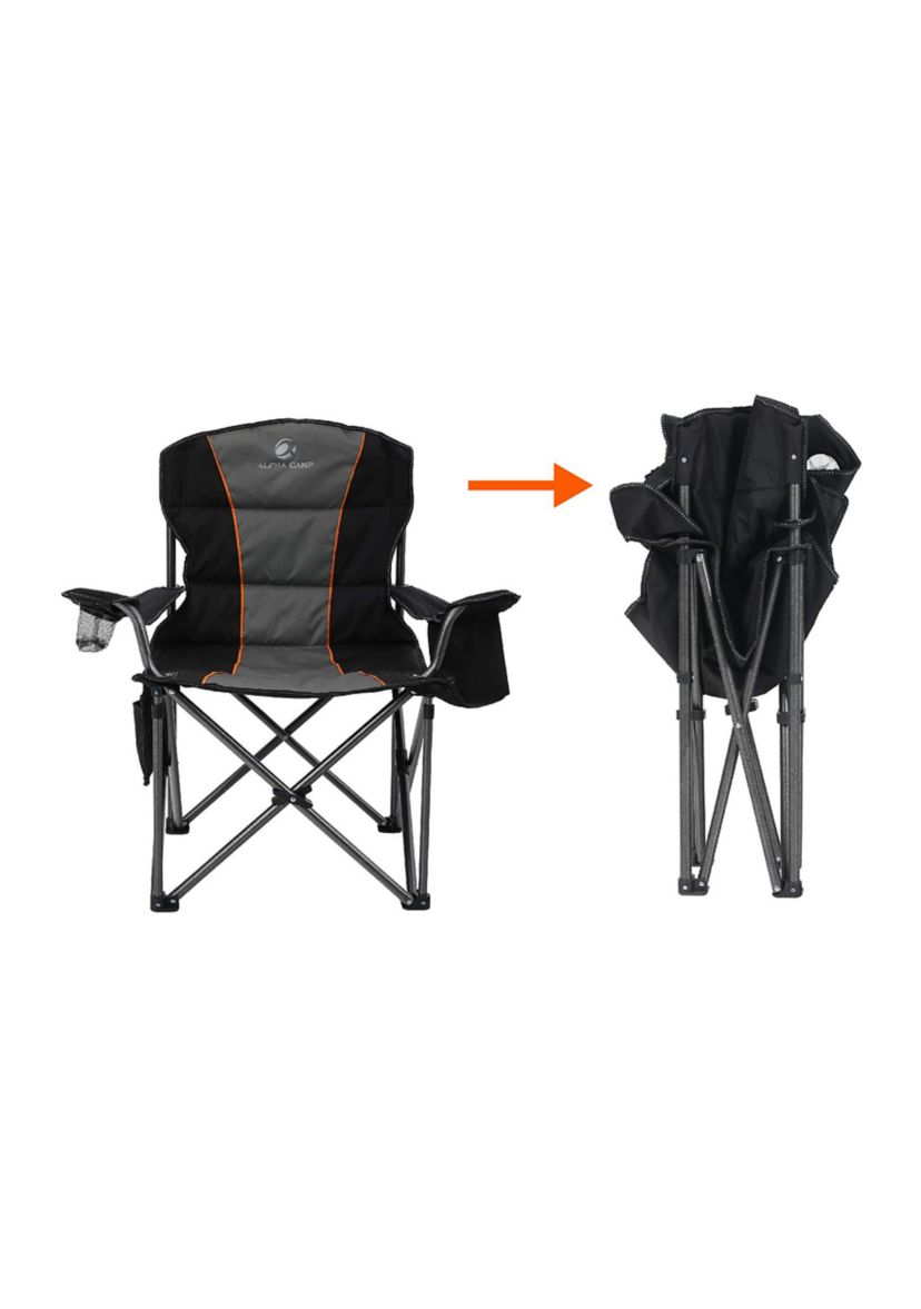 Folding Oversize Camping Chair With Cooler Bag