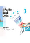 3-Position Folding Lightweight Backpack Beach Chairs(Pack of 2)