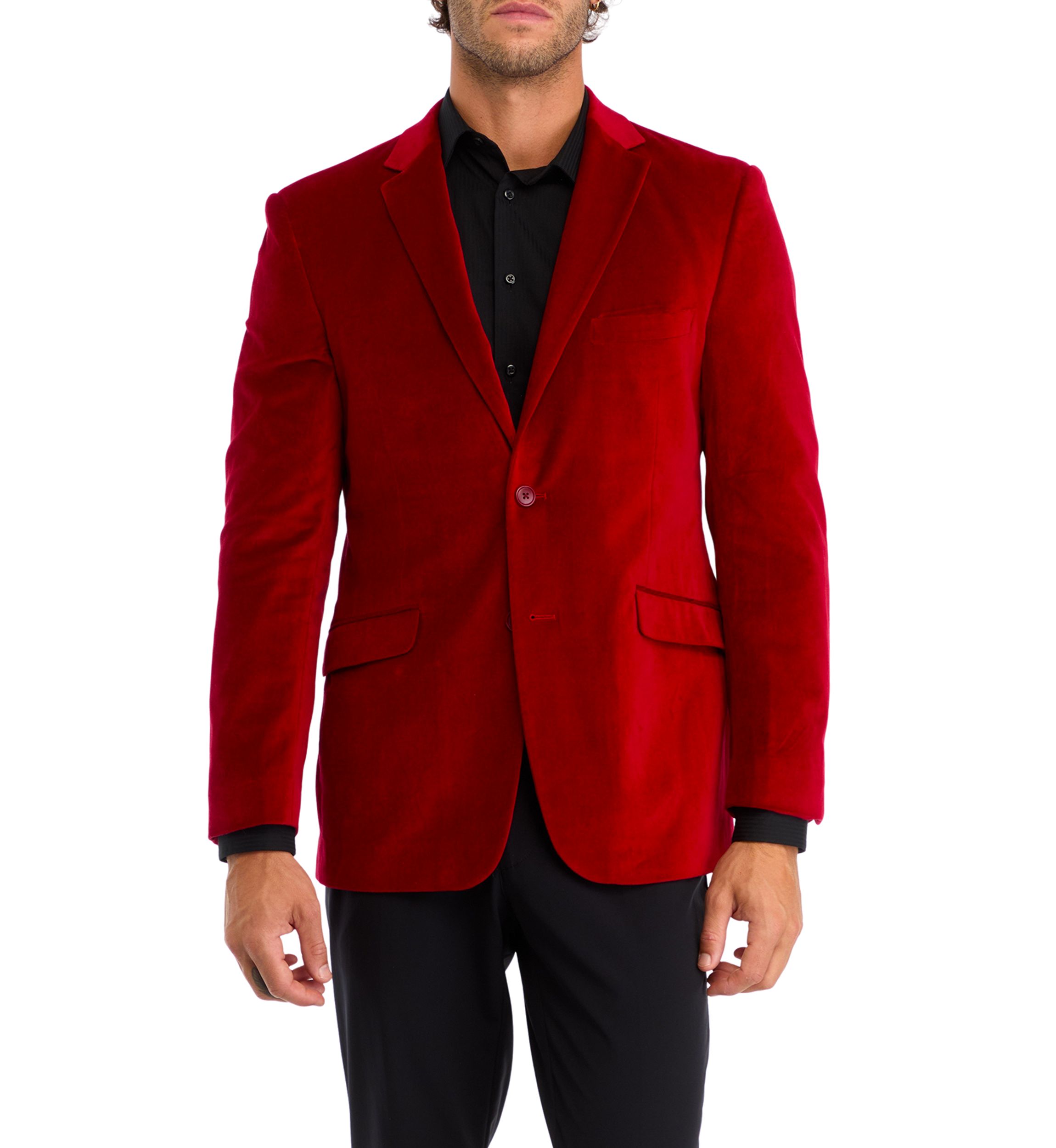 Big & Tall Red Velvet Sport Coat