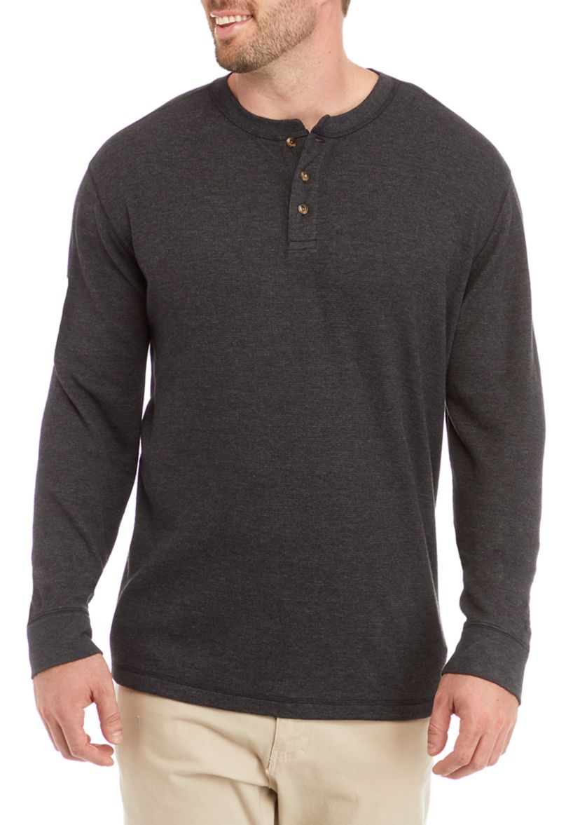 Big & Tall Thermal Henley T-Shirt