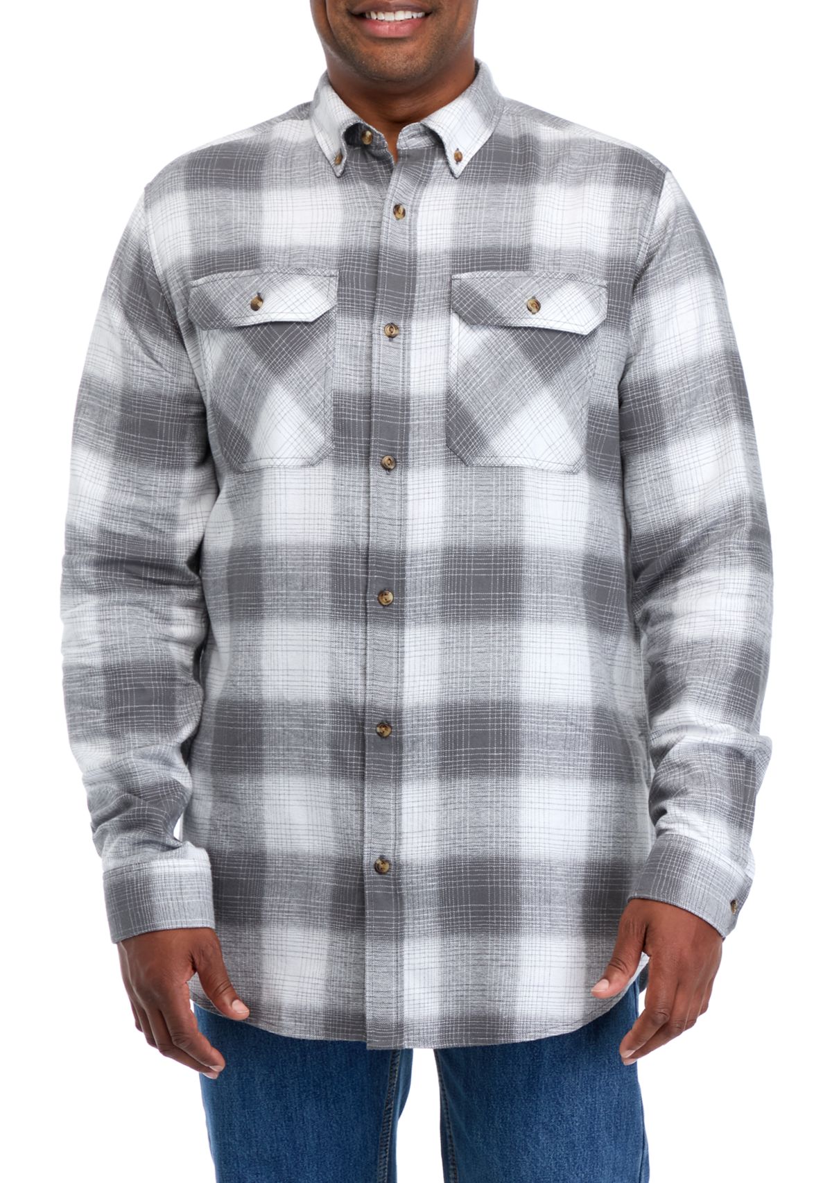 Big & Tall Long Sleeve Flannel Shirt 