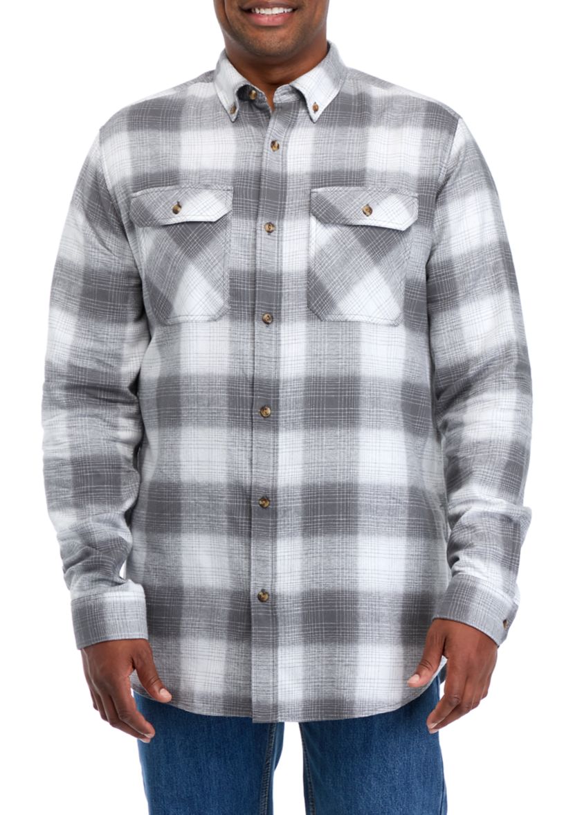 Big & Tall Long Sleeve Flannel Shirt 