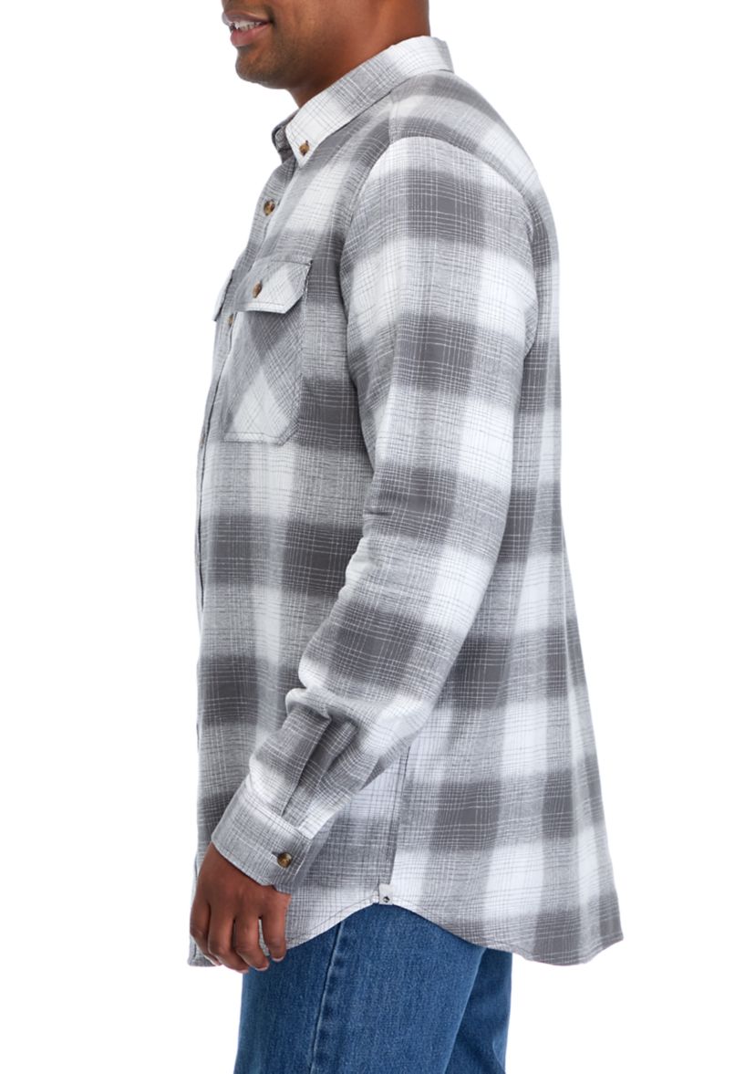 Big & Tall Long Sleeve Flannel Shirt 