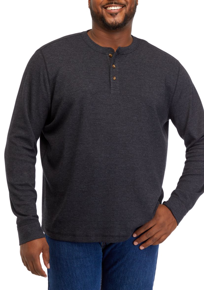 Big & Tall Long Sleeve Thermal Henley Shirt