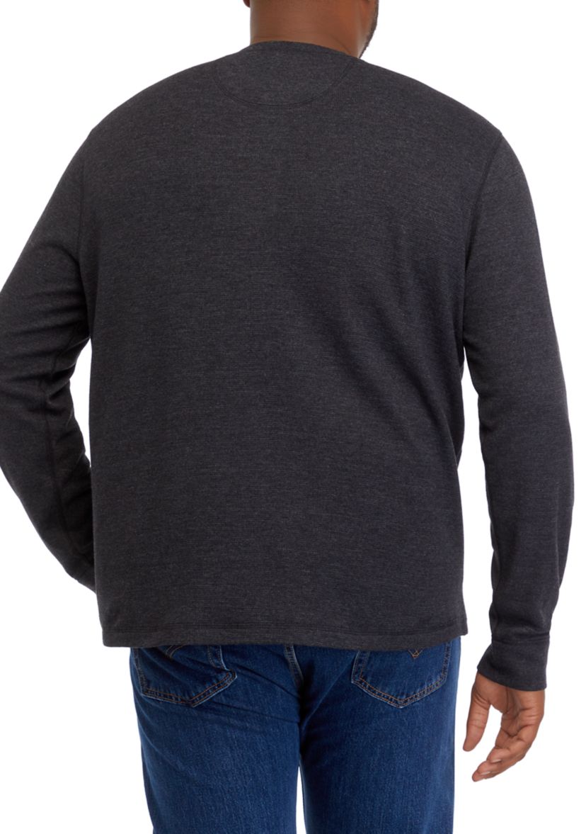 Big & Tall Long Sleeve Thermal Henley Shirt