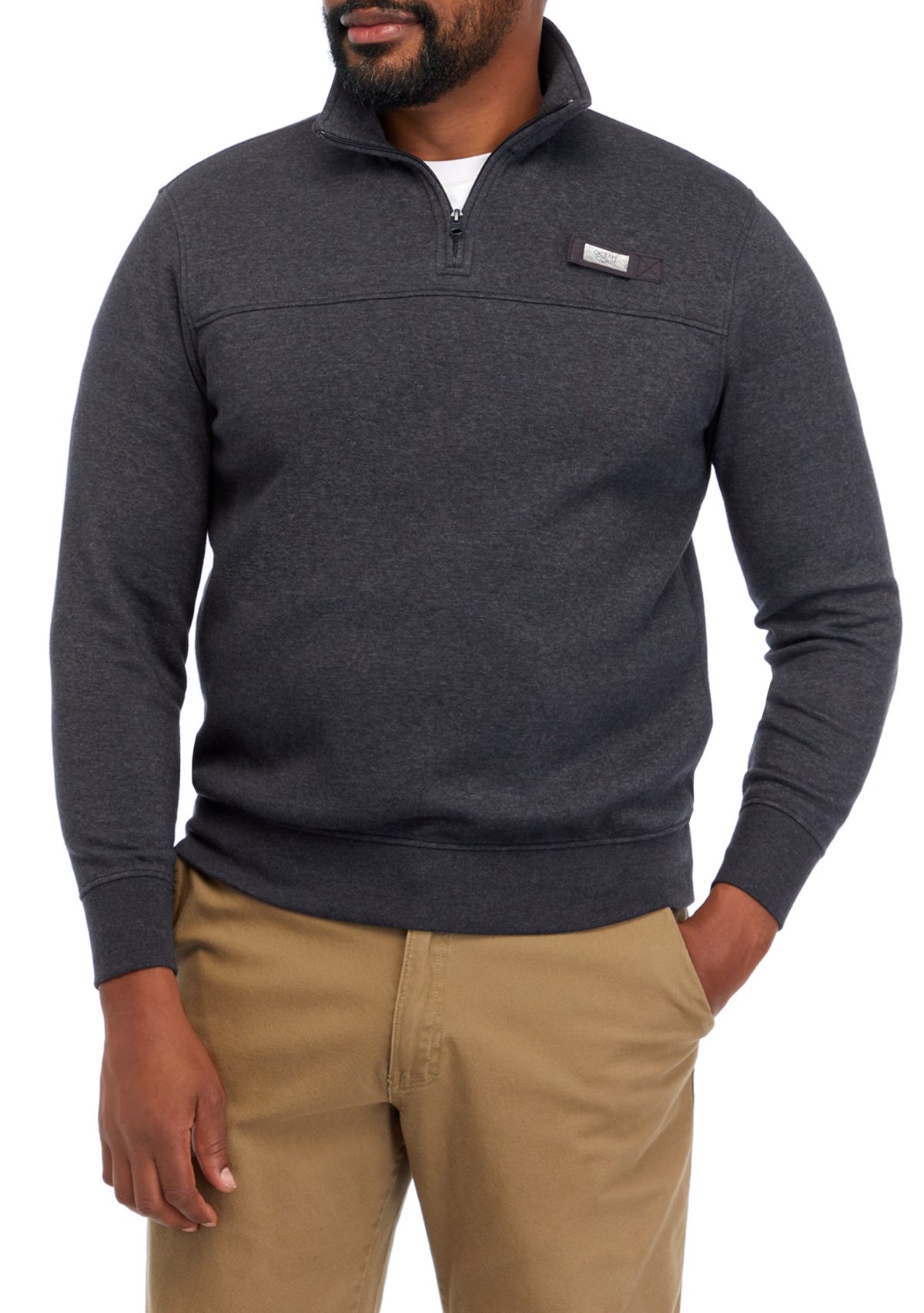 Big & Tall Quarter Zip Fleece Pullover