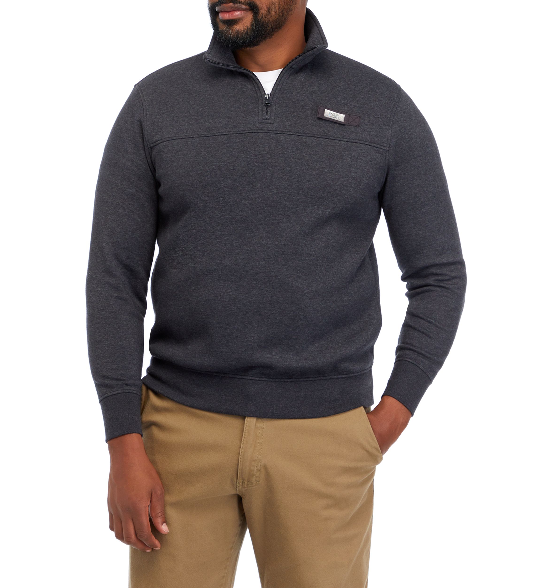 Big & Tall Quarter Zip Fleece Pullover