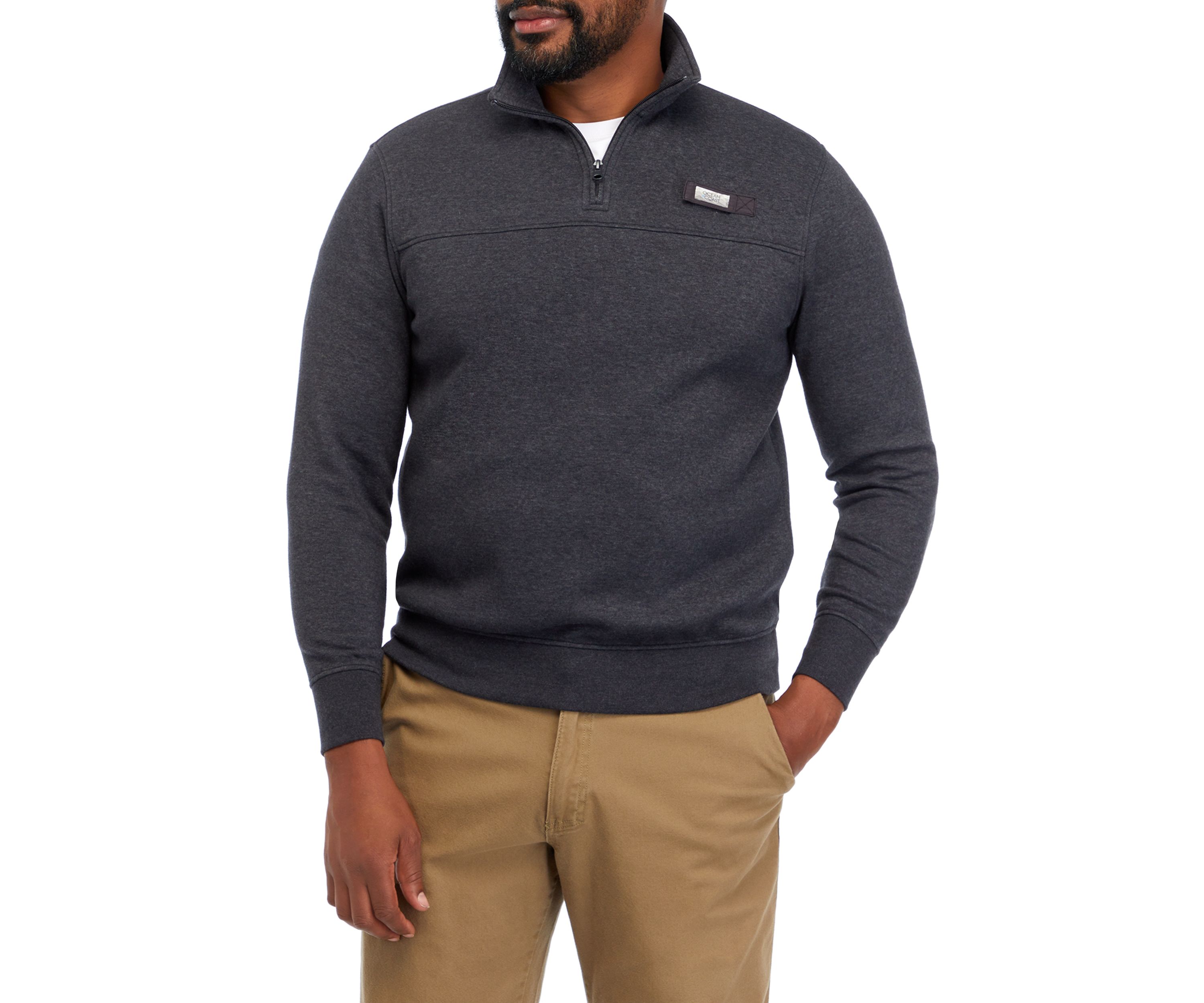 Big & Tall Quarter Zip Fleece Pullover
