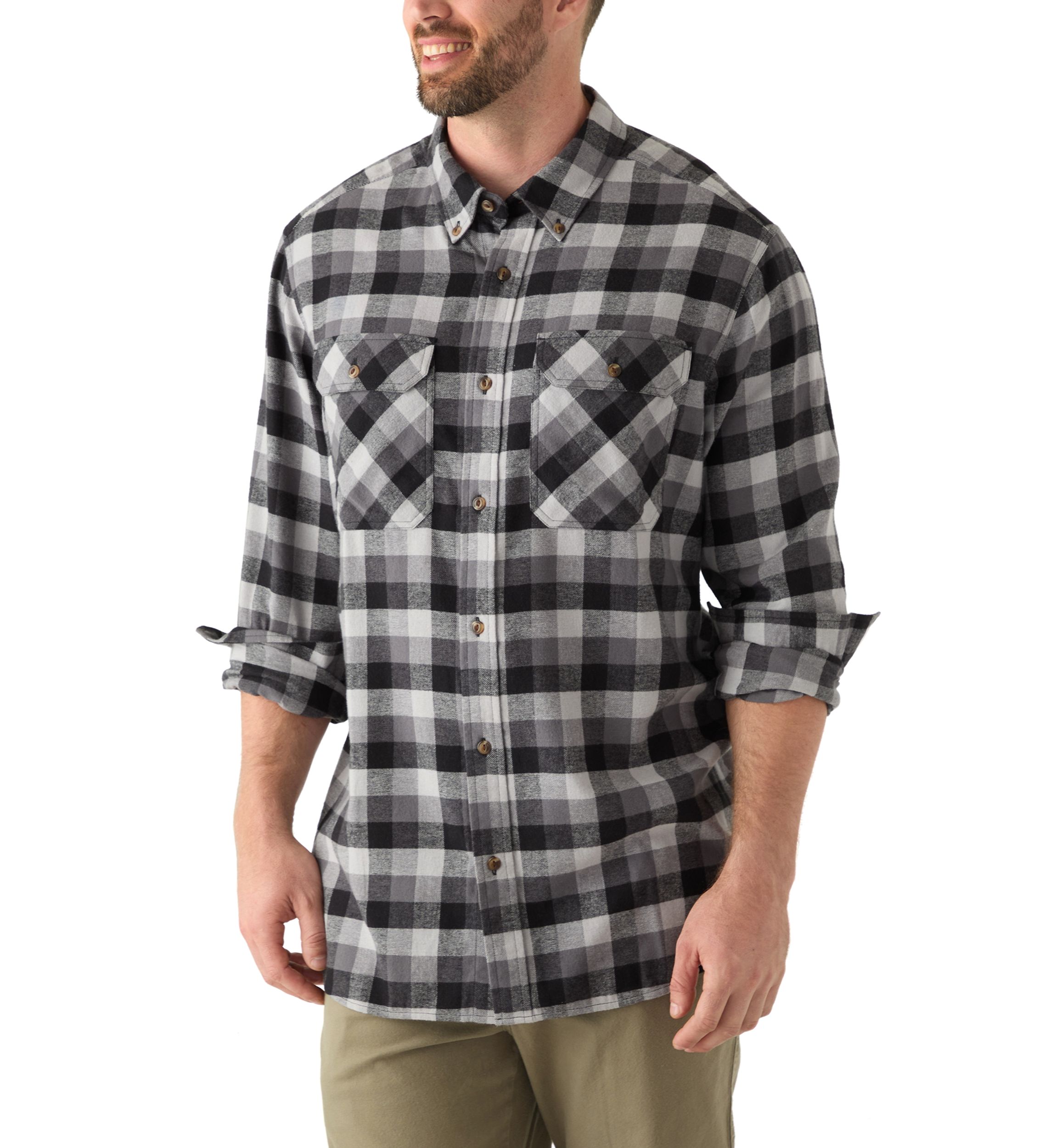 Big & Tall Long Sleeve Woven Flannel Shirt