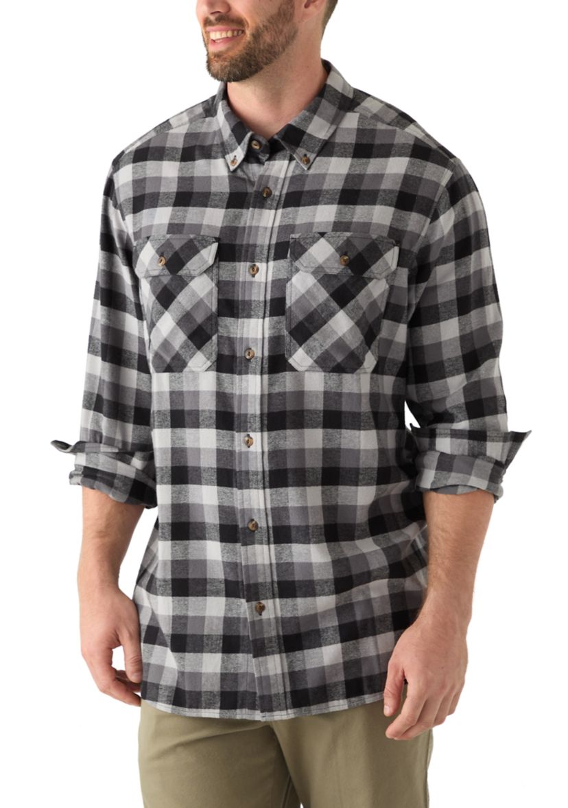 Big & Tall Long Sleeve Woven Flannel Shirt