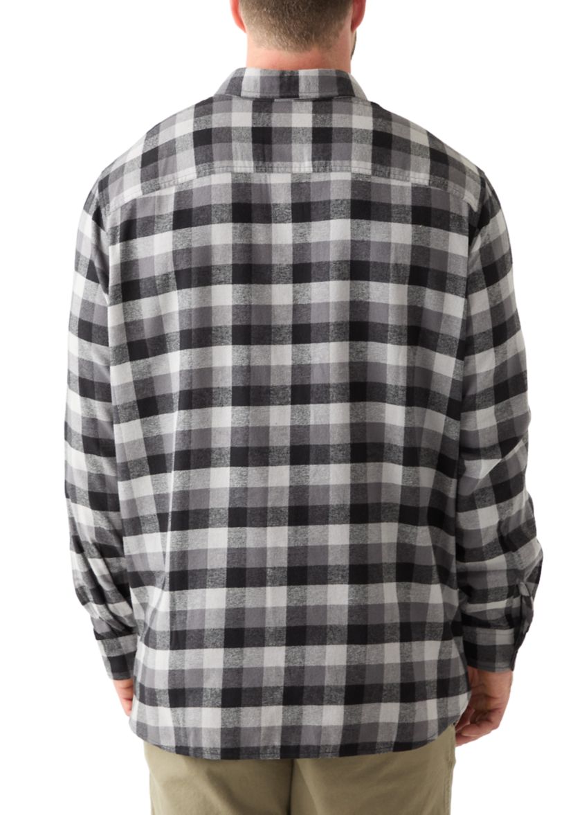 Big & Tall Long Sleeve Woven Flannel Shirt