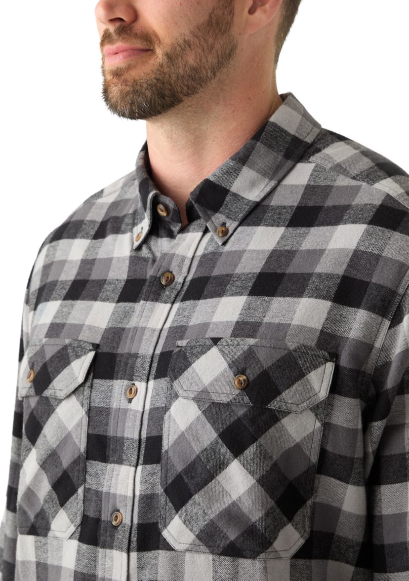 Big & Tall Long Sleeve Woven Flannel Shirt