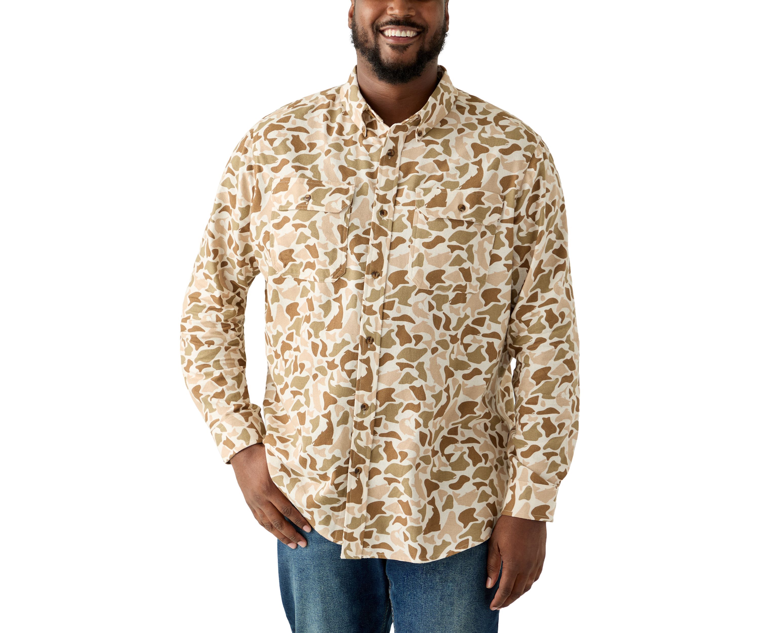 Big & Tall Printed Flannel Shirt