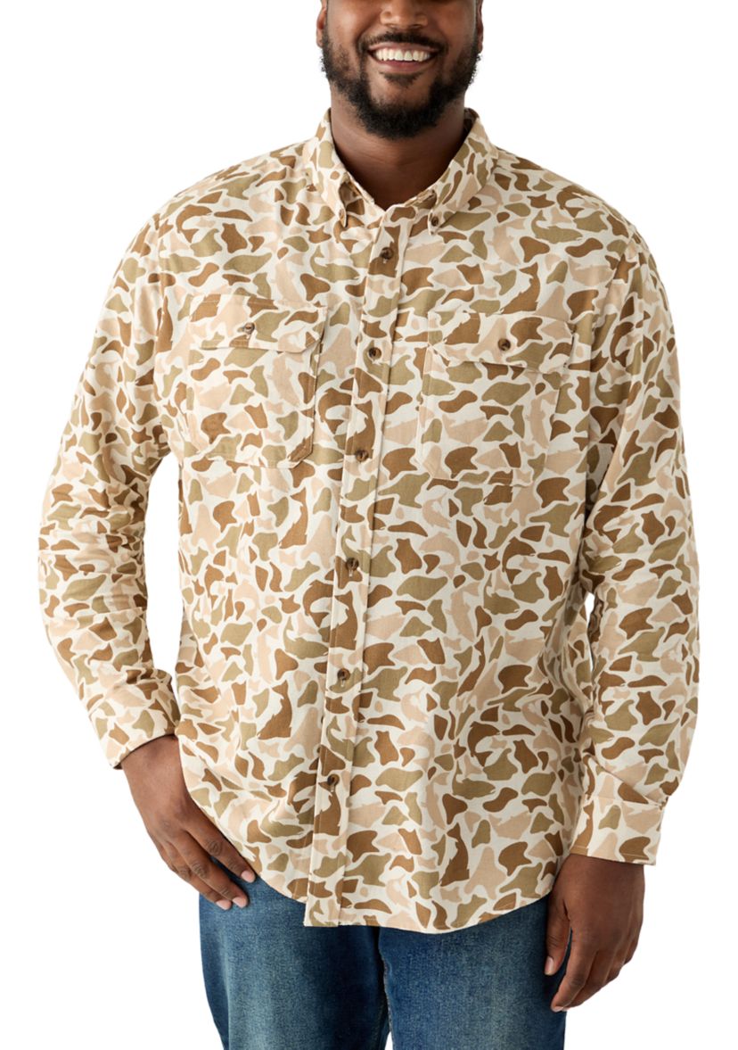 Big & Tall Printed Flannel Shirt