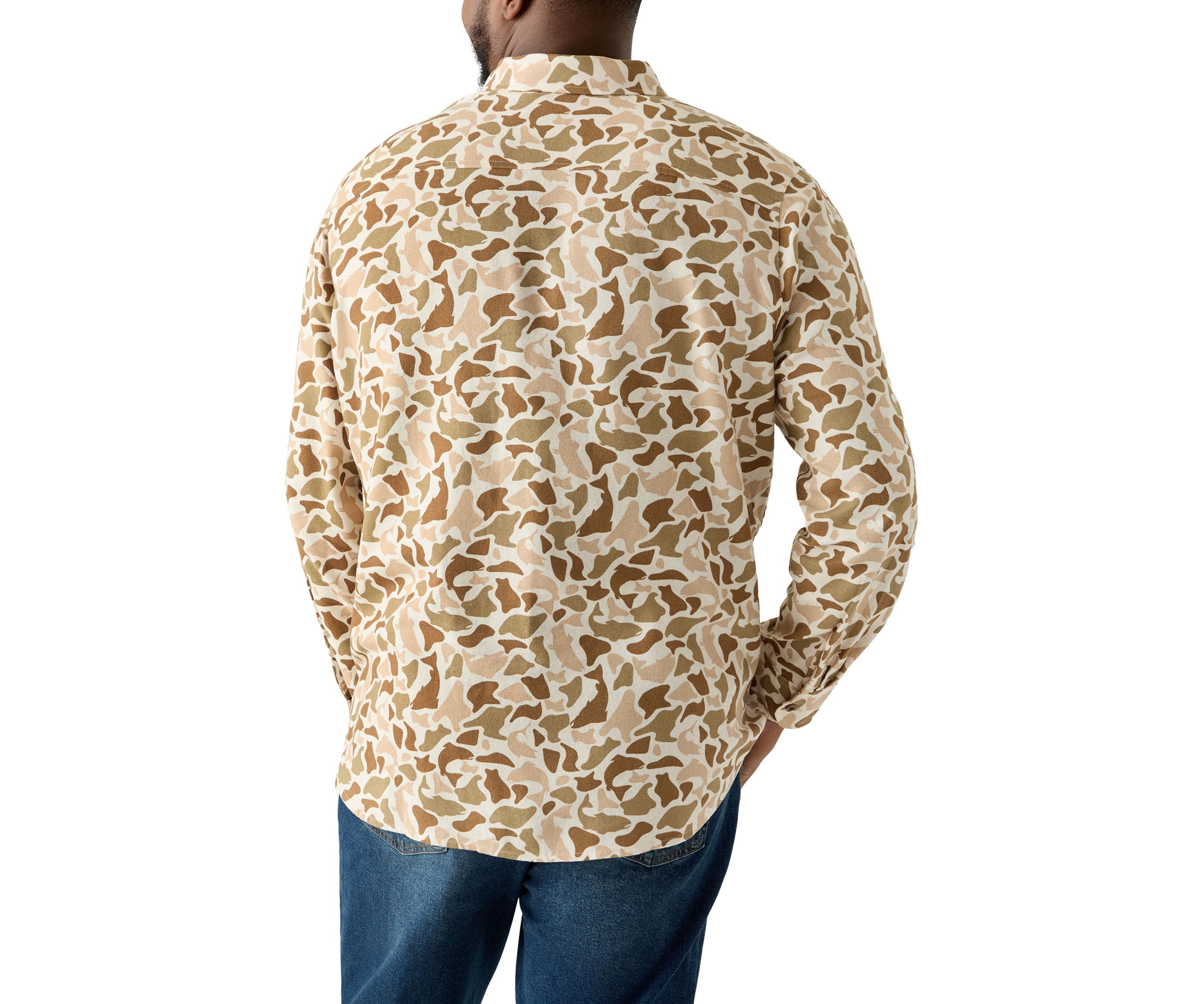 Big & Tall Printed Flannel Shirt