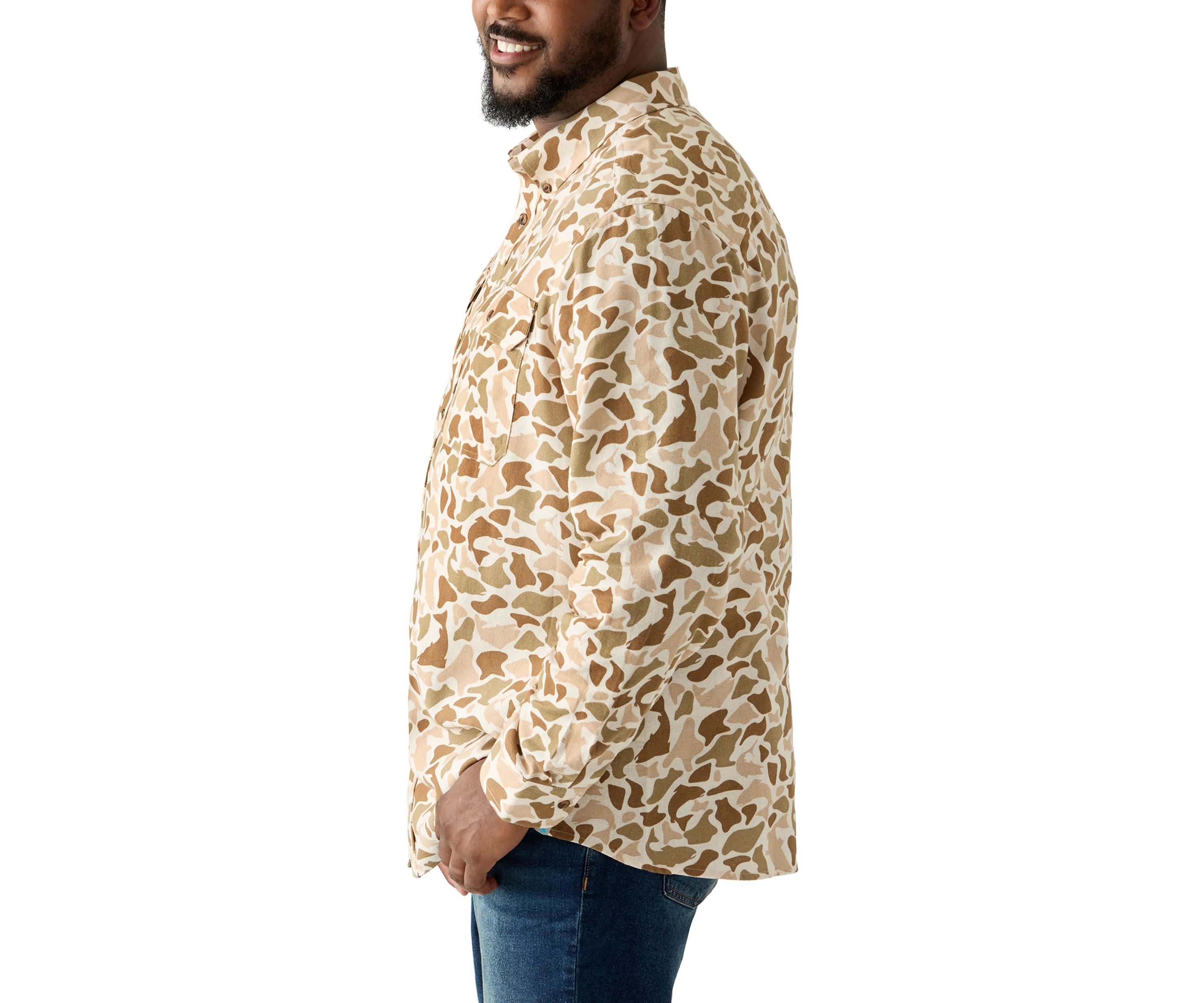 Big & Tall Printed Flannel Shirt