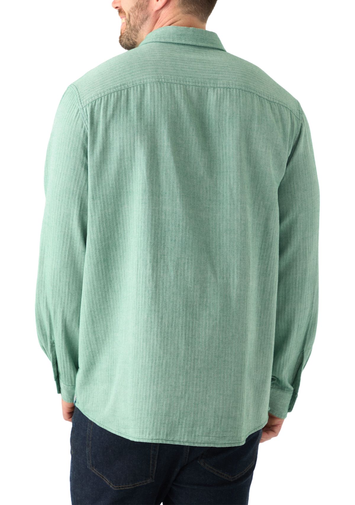 Big & Tall Long Sleeve Solid Flannel Shirt