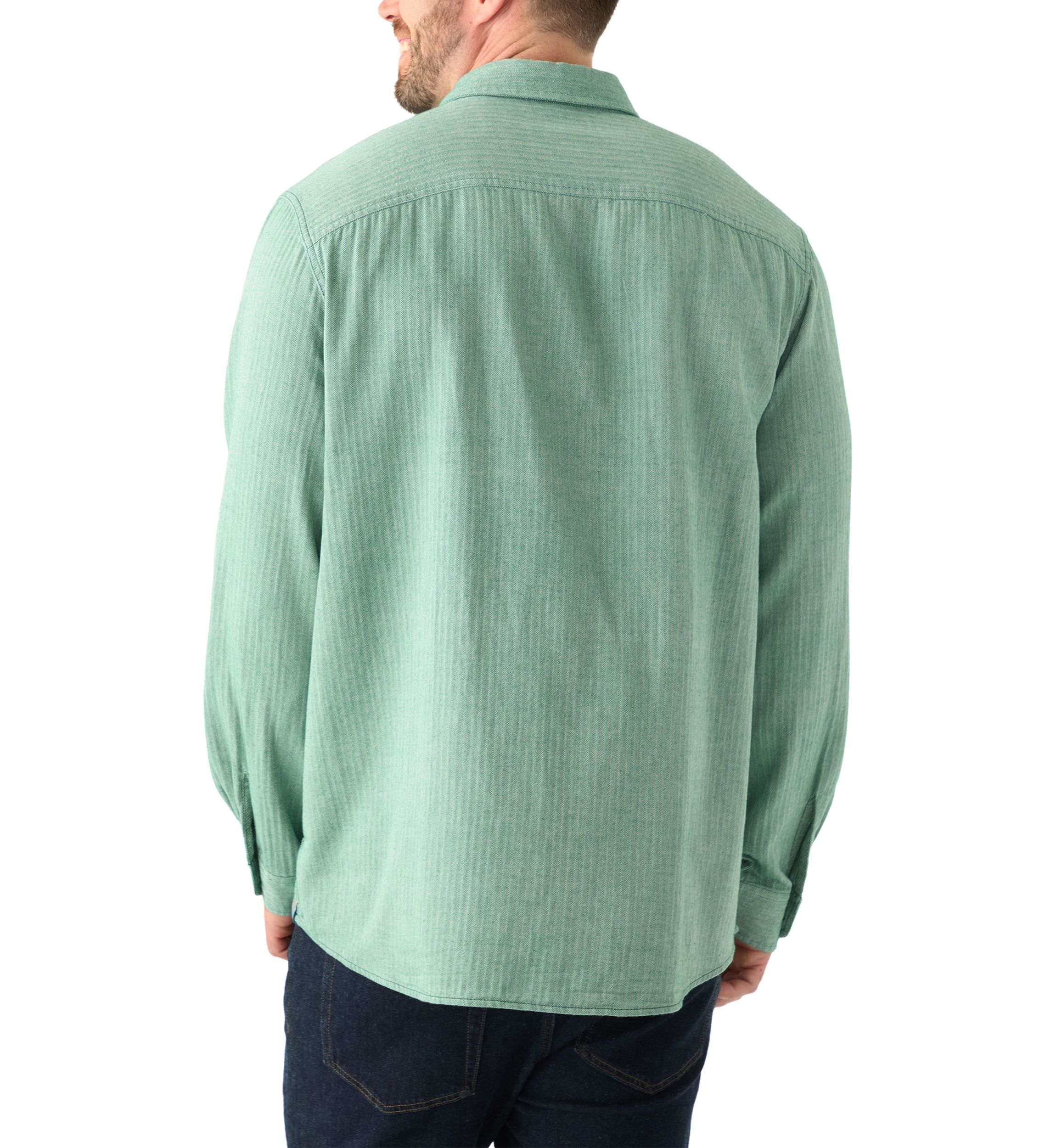 Big & Tall Long Sleeve Solid Flannel Shirt