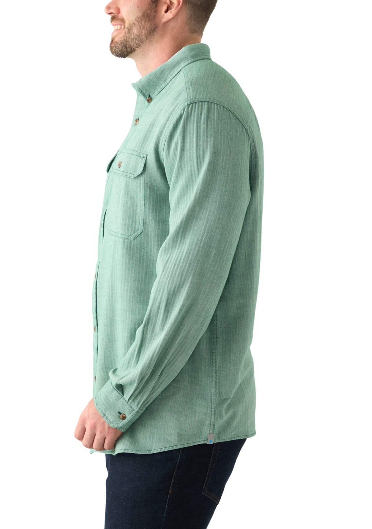 Big & Tall Long Sleeve Solid Flannel Shirt