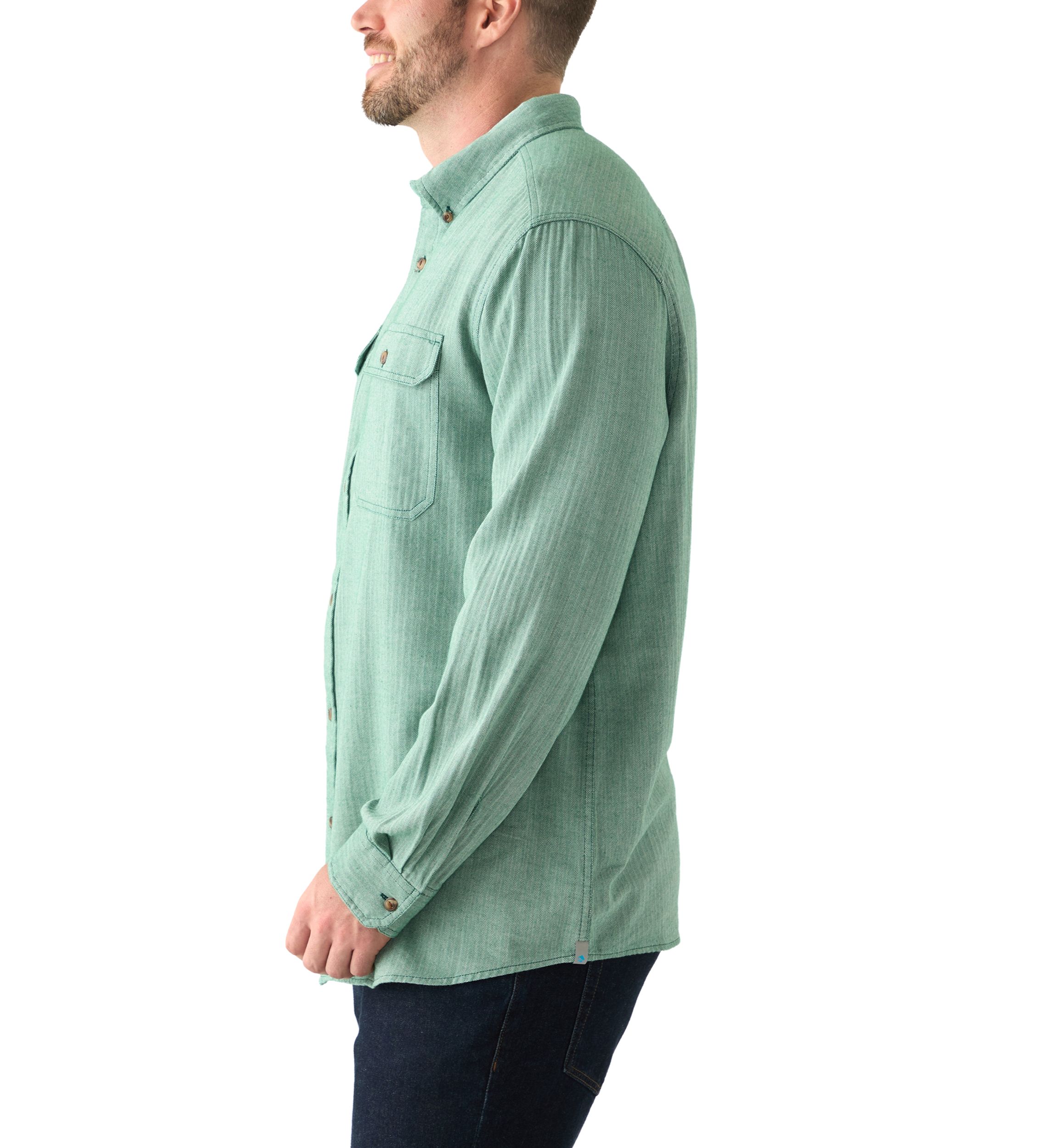 Big & Tall Long Sleeve Solid Flannel Shirt