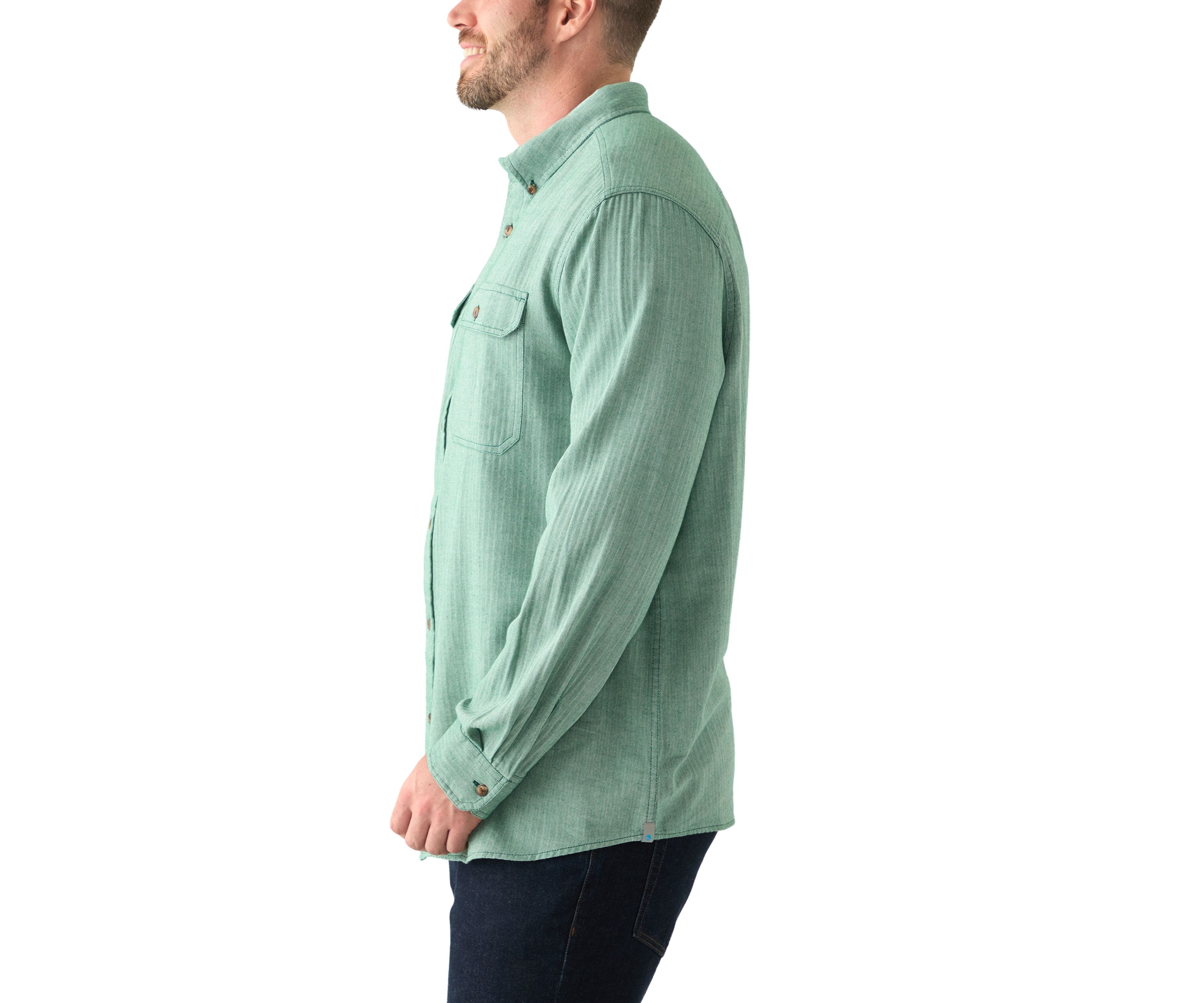 Big & Tall Long Sleeve Solid Flannel Shirt