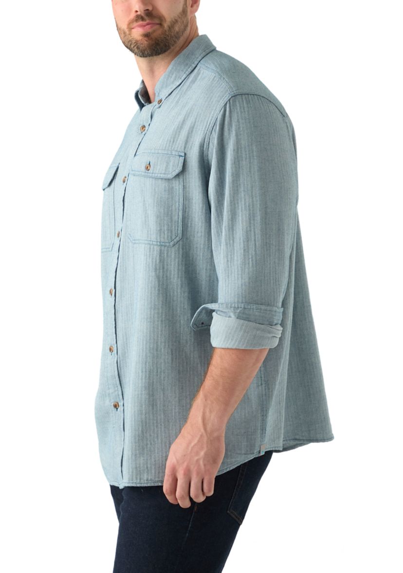 Big & Tall Long Sleeve Solid Flannel Shirt