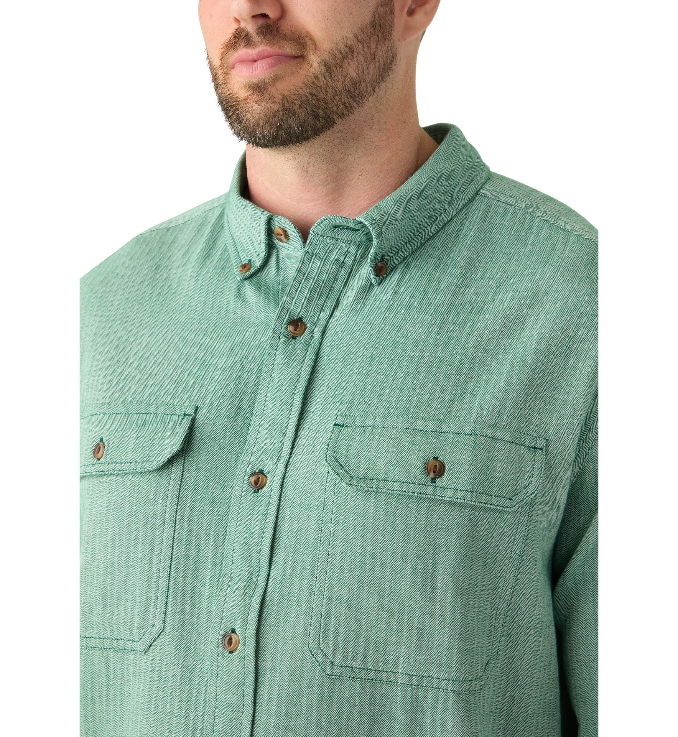 Big & Tall Long Sleeve Solid Flannel Shirt