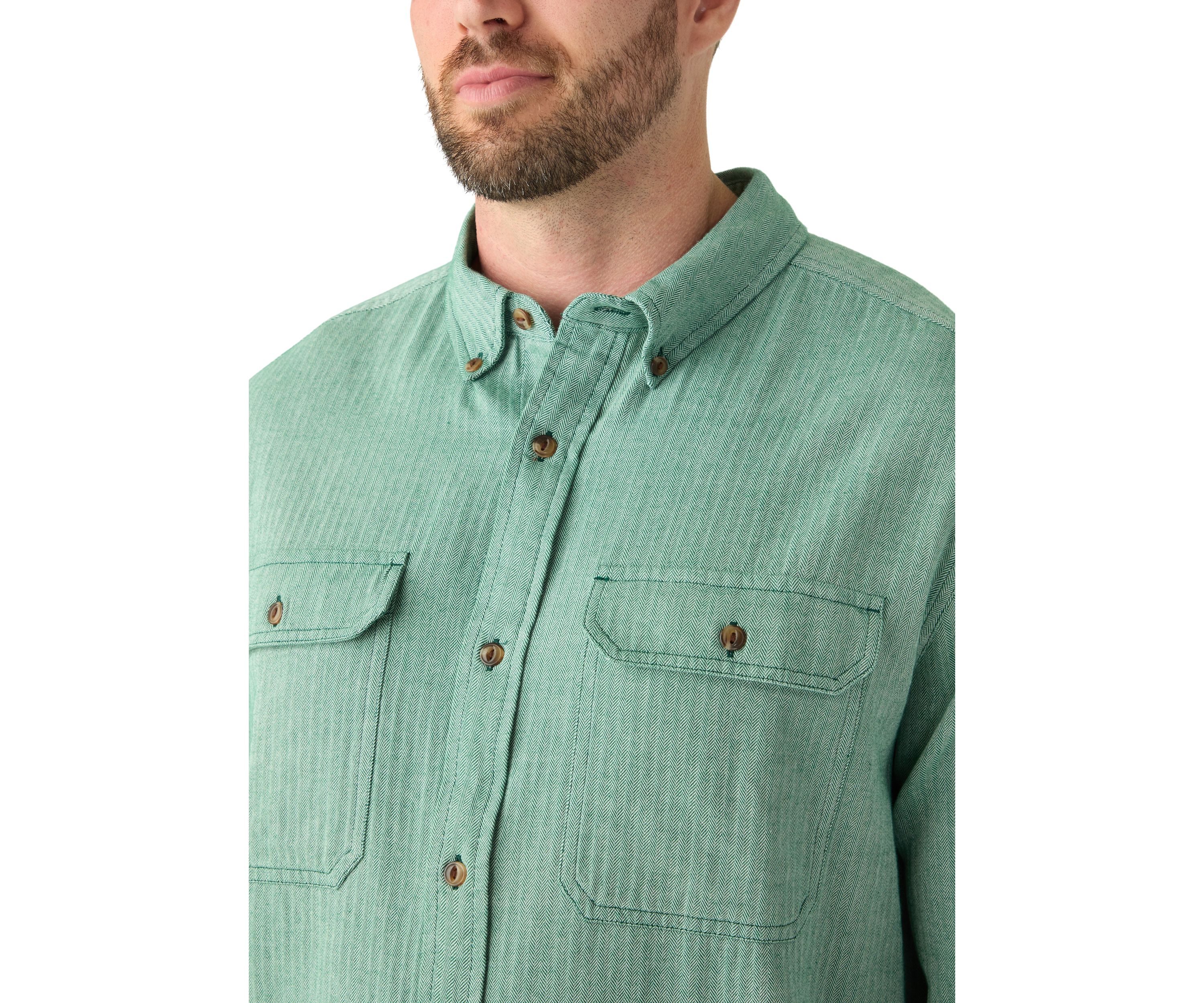 Big & Tall Long Sleeve Solid Flannel Shirt