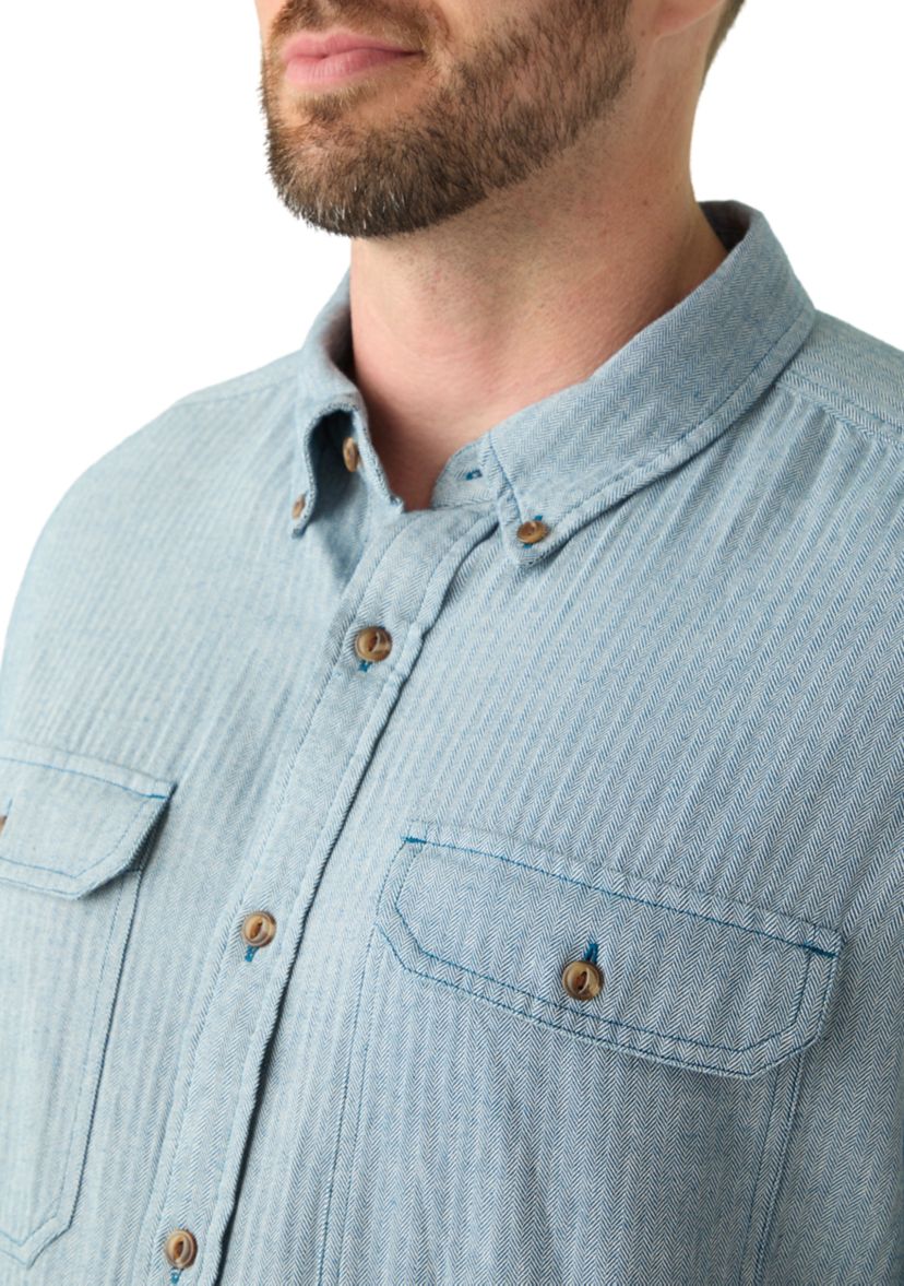 Big & Tall Long Sleeve Solid Flannel Shirt
