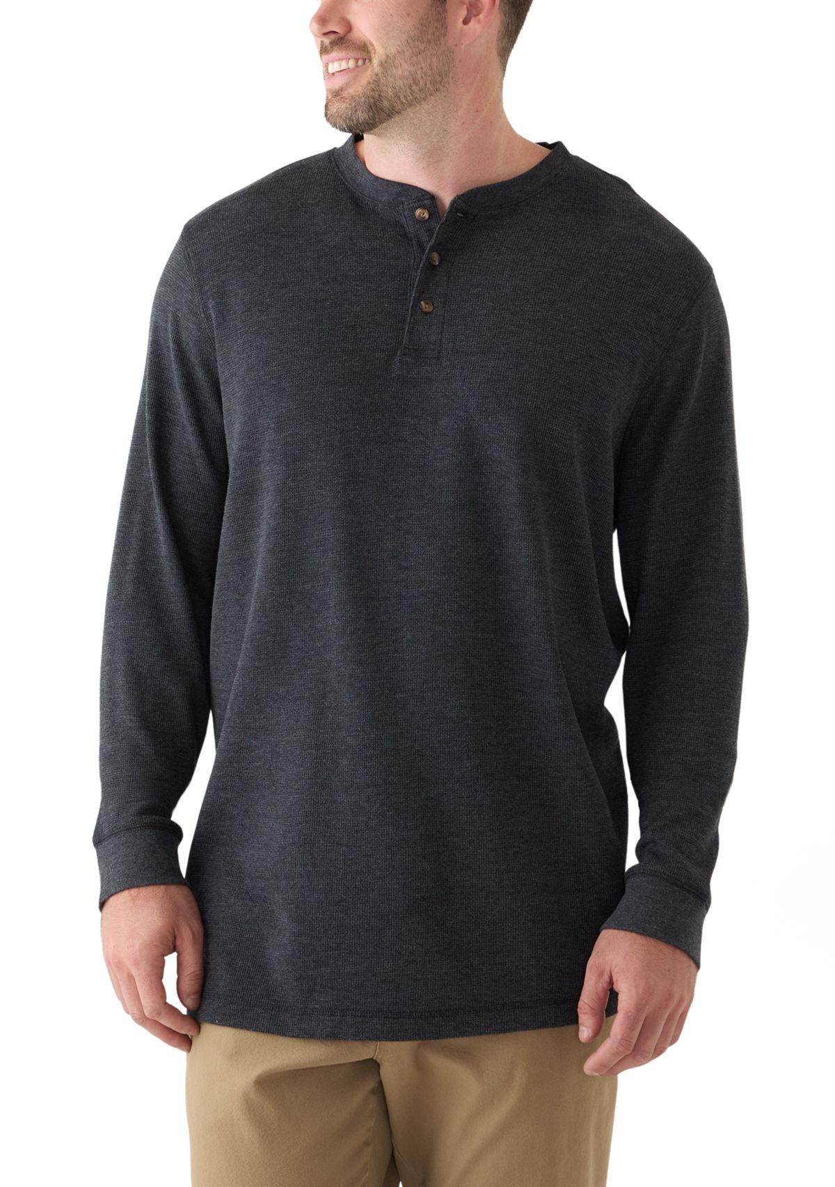 Big & Tall Long Sleeve Thermal Henley Shirt