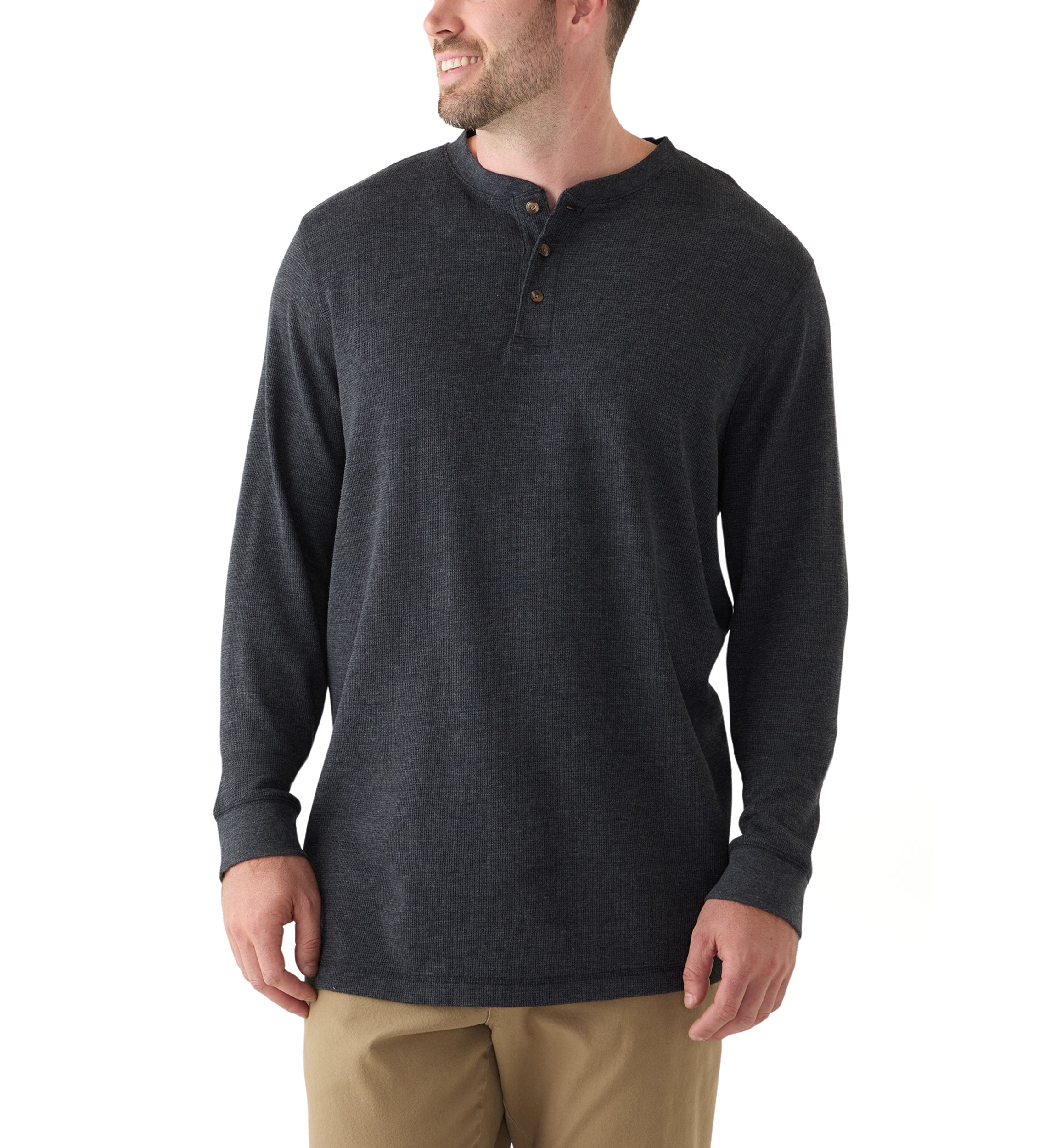 Big & Tall Long Sleeve Thermal Henley Shirt
