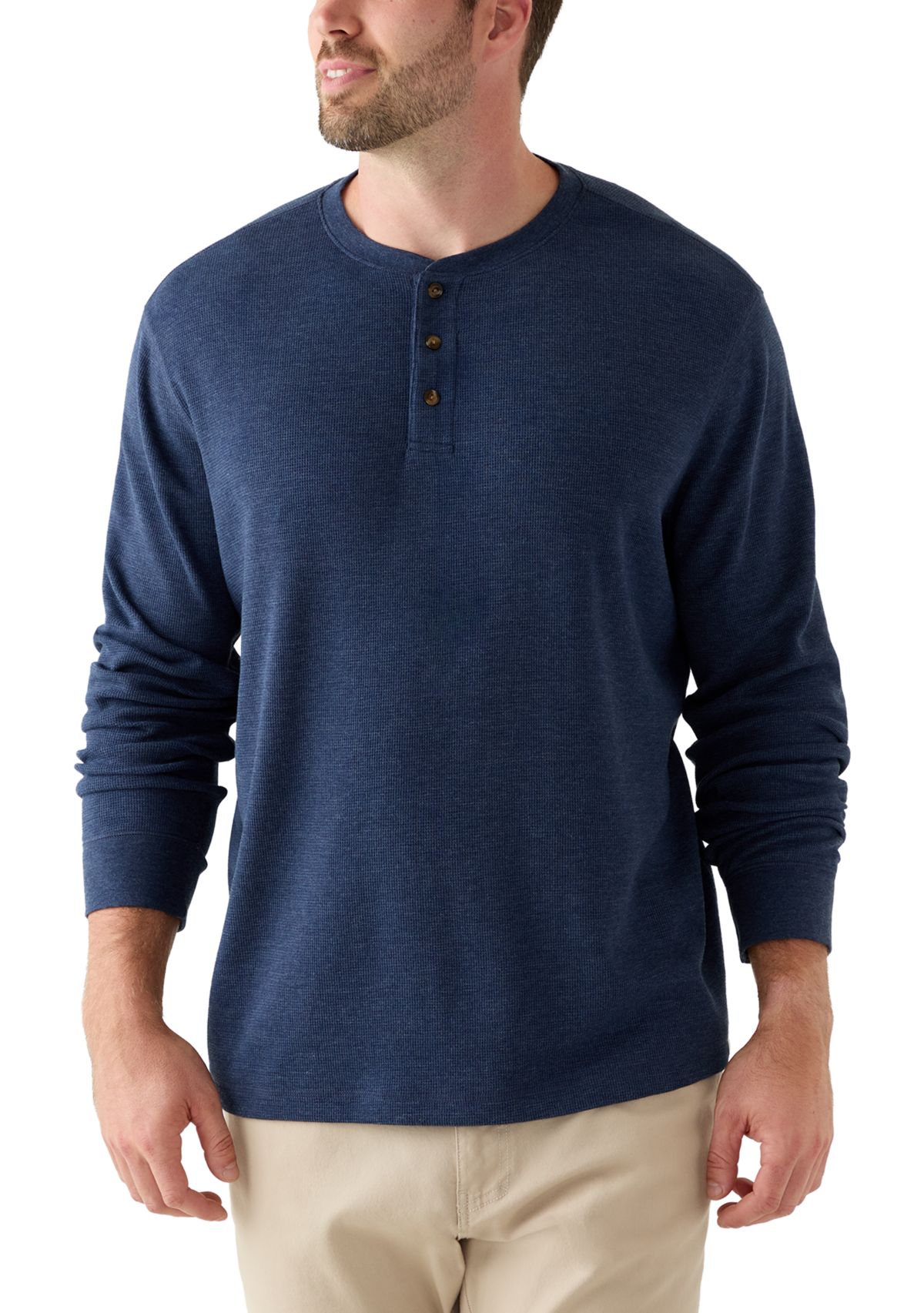 Big & Tall Long Sleeve Thermal Henley Shirt