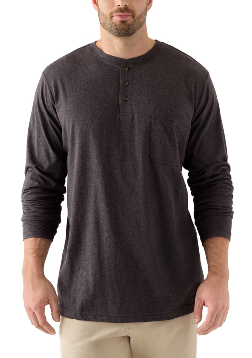 Big & Tall Long Sleeve Jersey Henley 