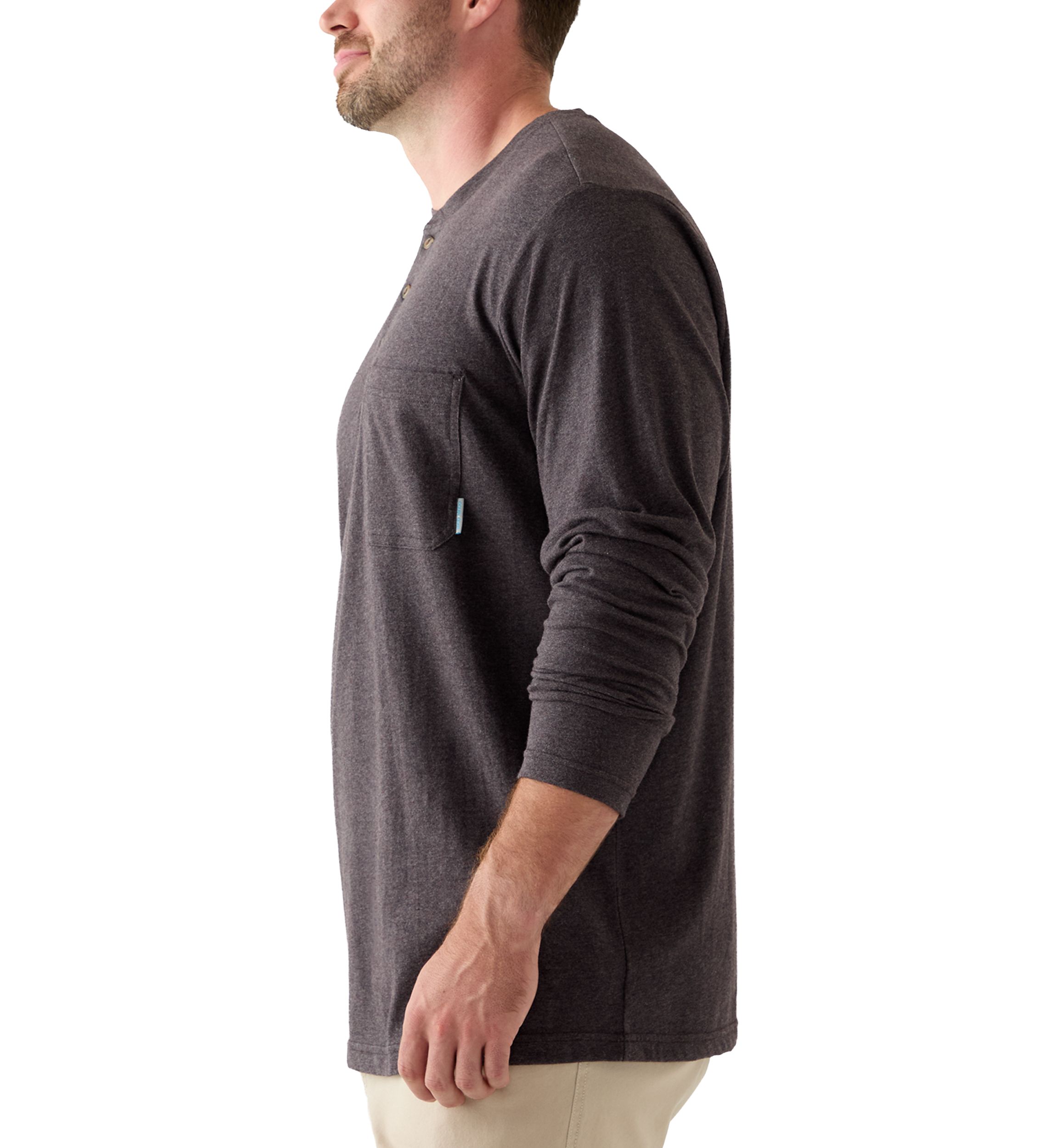 Big & Tall Long Sleeve Jersey Henley 