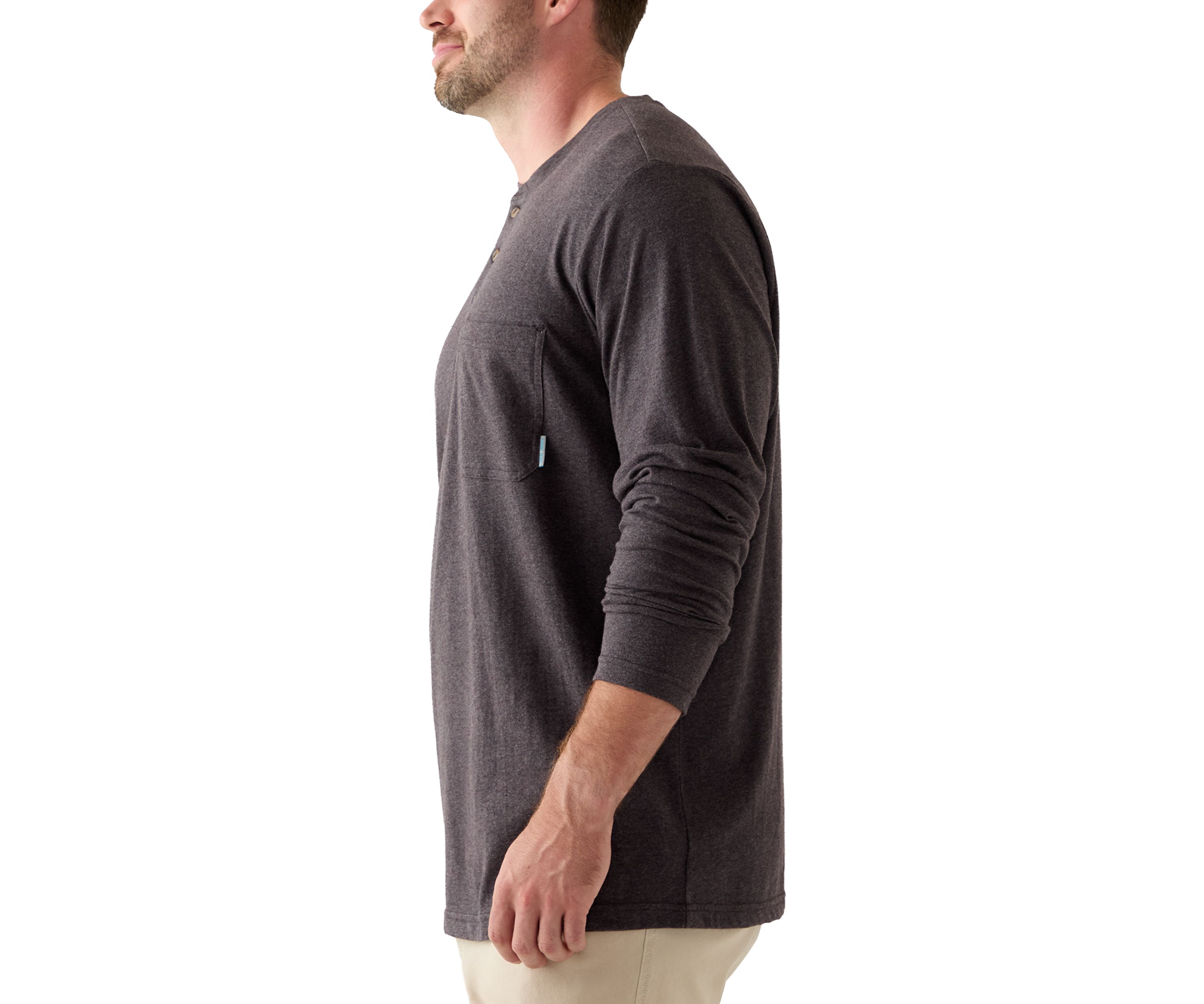 Big & Tall Long Sleeve Jersey Henley 