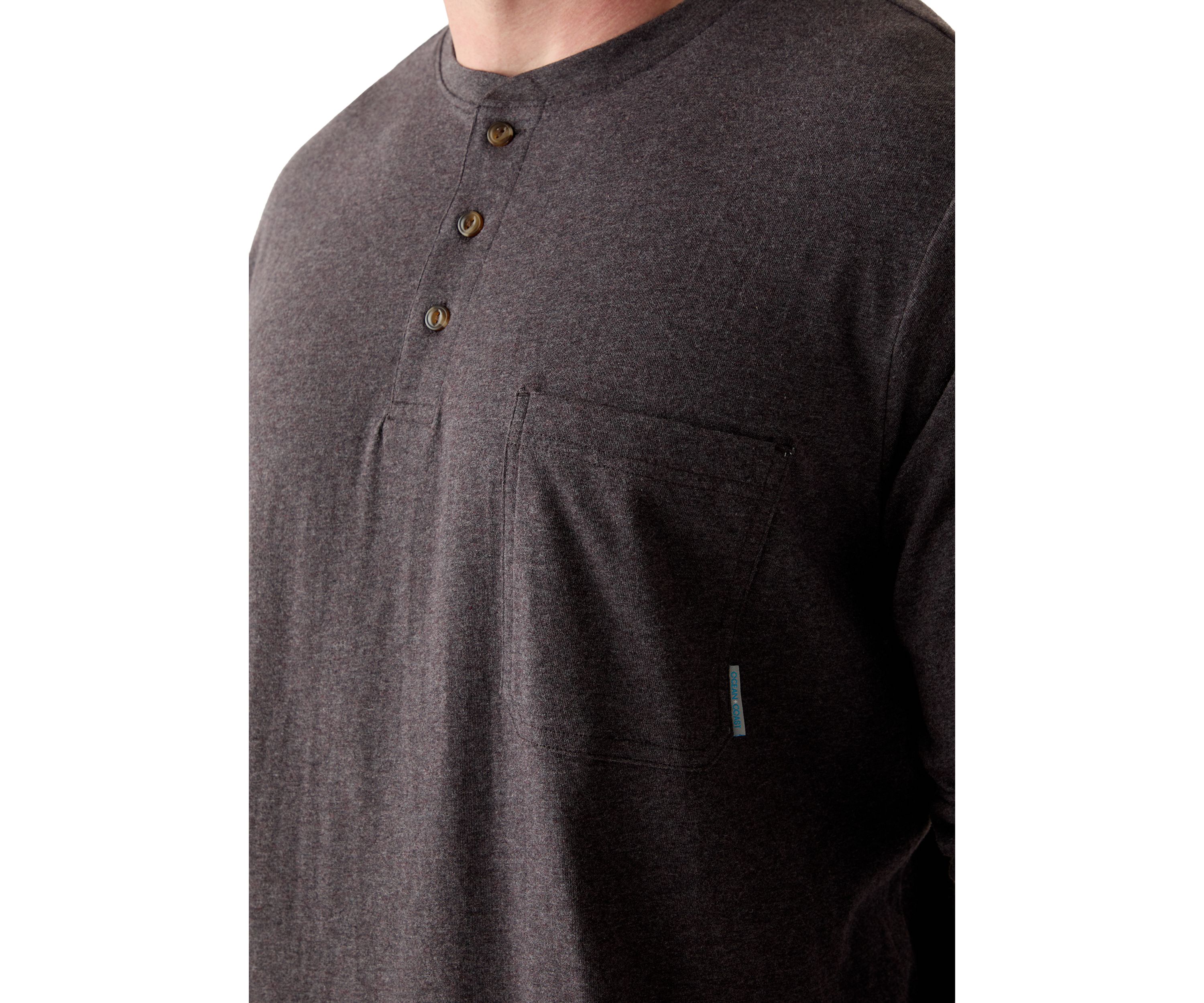 Big & Tall Long Sleeve Jersey Henley 