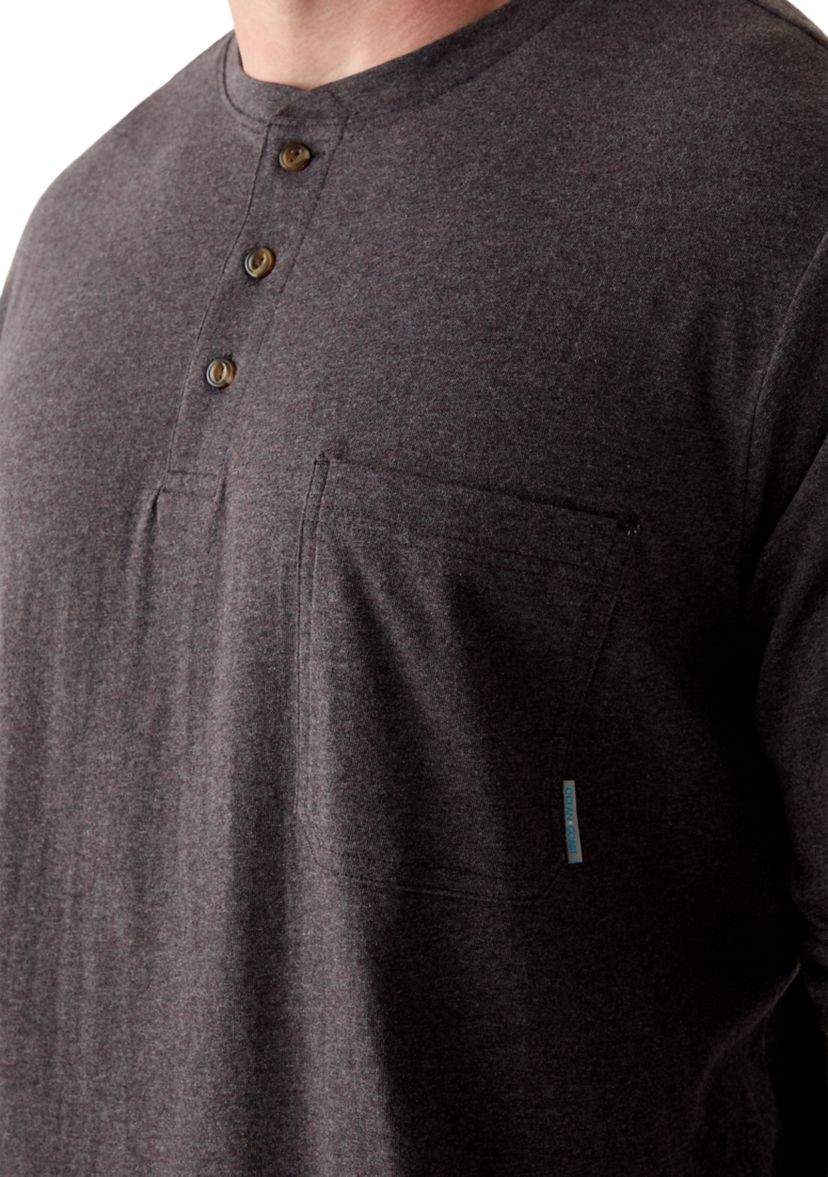 Big & Tall Long Sleeve Jersey Henley 
