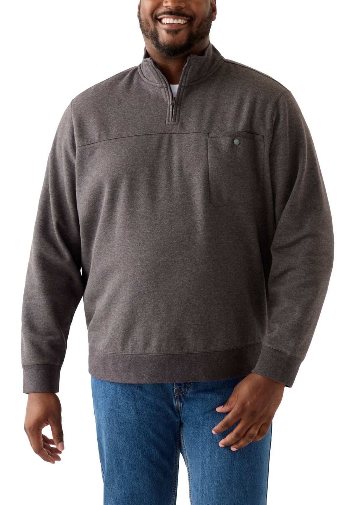 Big & Tall Fleece Quarter Zip Pullover