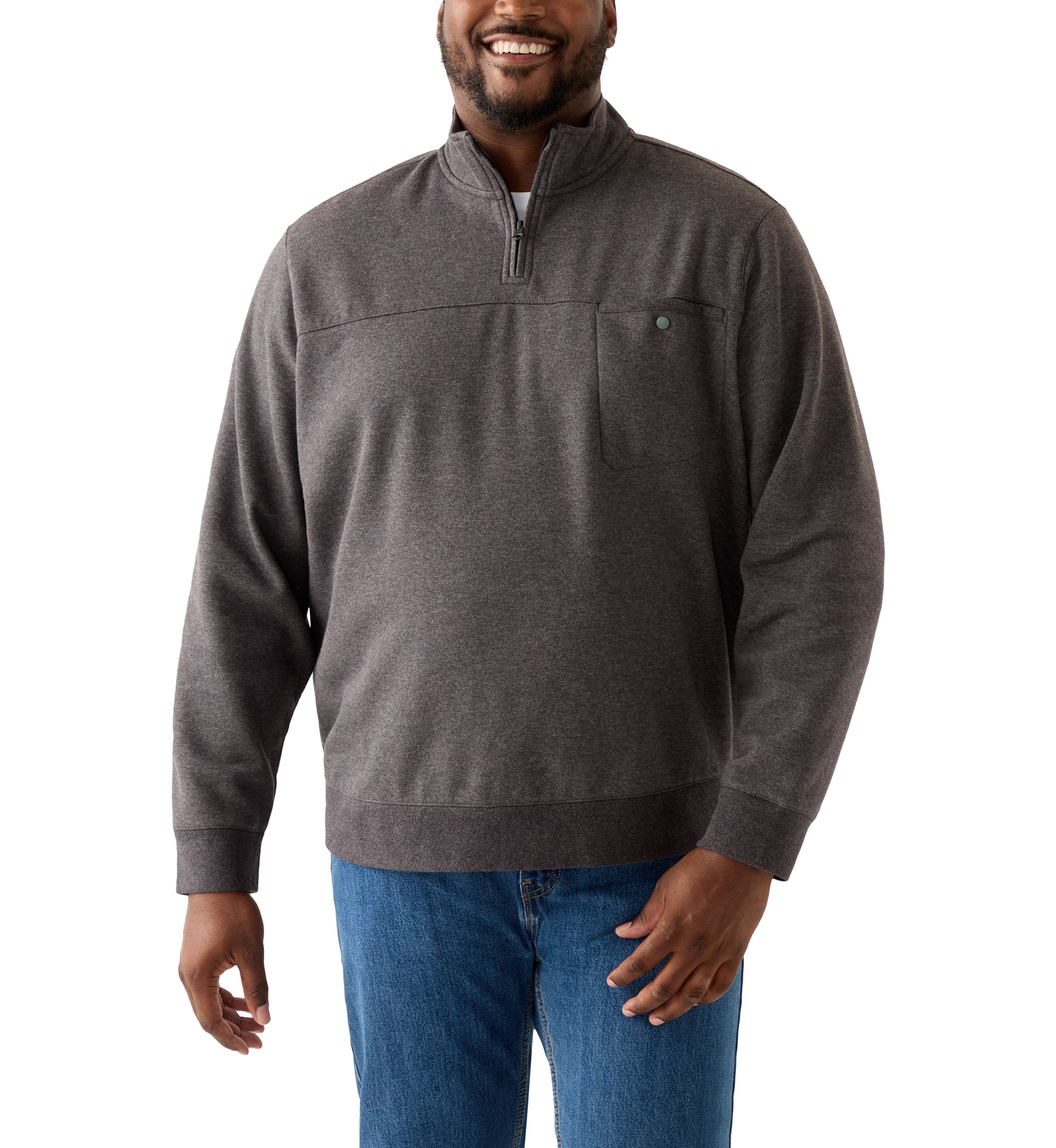 Big & Tall Fleece Quarter Zip Pullover